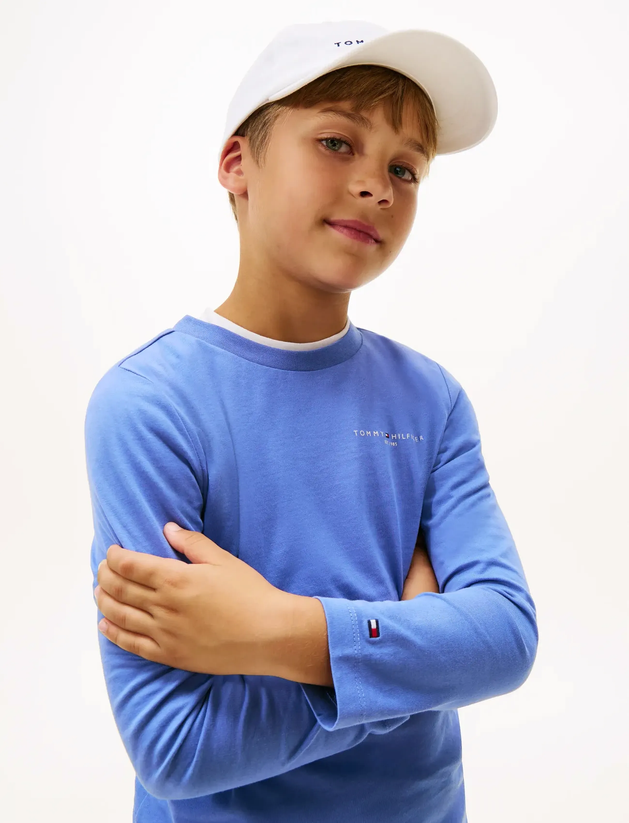Tommy Hilfiger - MINI CORP T-SHIRT LS - langærmede t-shirts - soft sapphire - 3