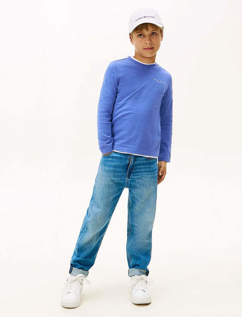 Tommy Hilfiger - MINI CORP T-SHIRT LS - långärmade t-shirts - soft sapphire - 5