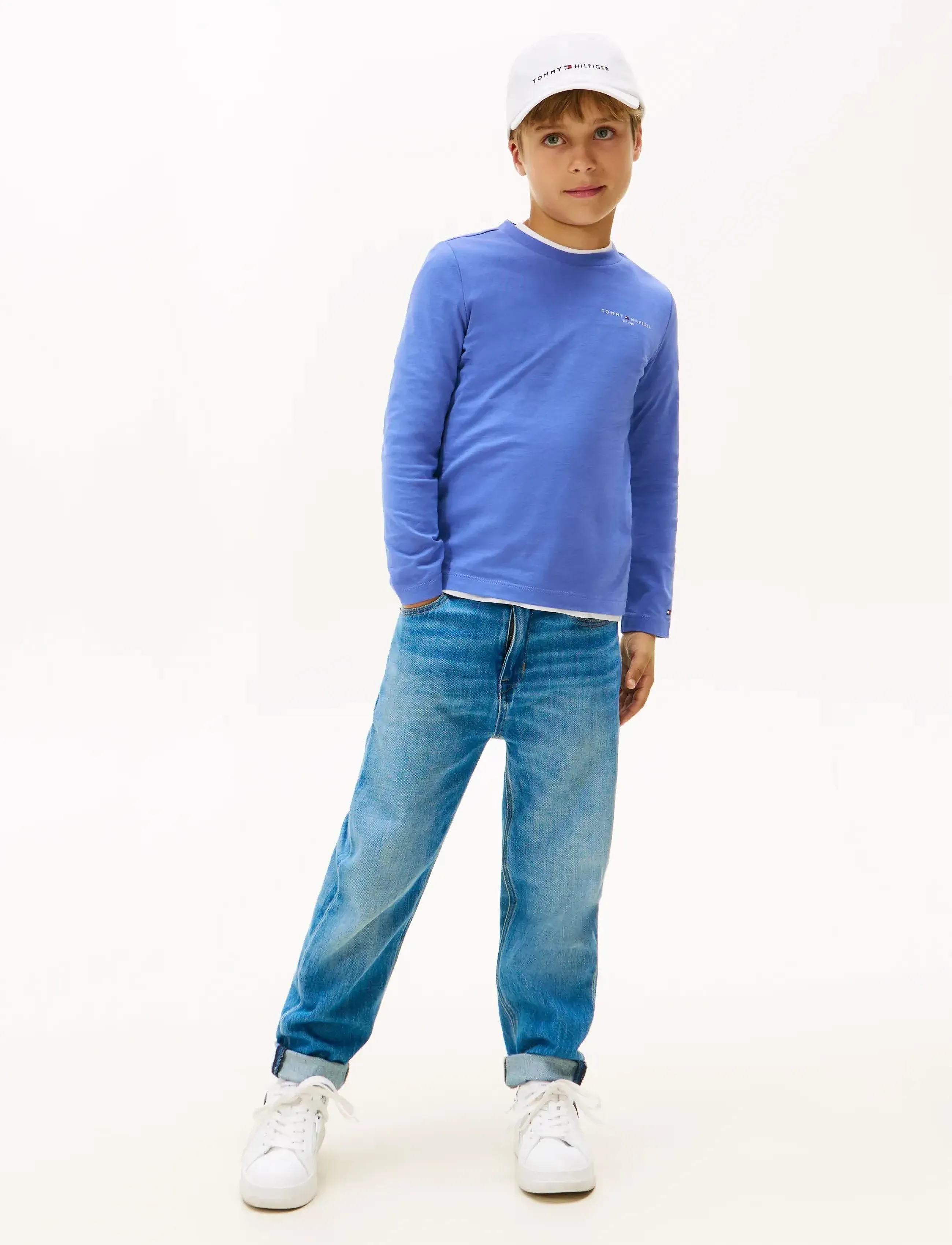 Tommy Hilfiger - MINI CORP T-SHIRT LS - langærmede t-shirts - soft sapphire - 5