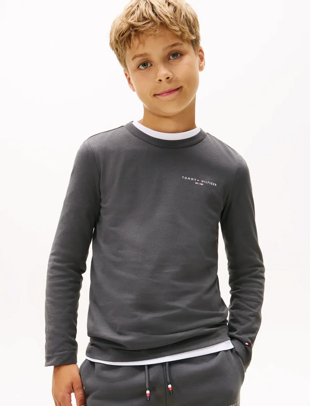 Tommy Hilfiger - MINI CORP T-SHIRT LS - långärmade t-shirts - washed black - 2