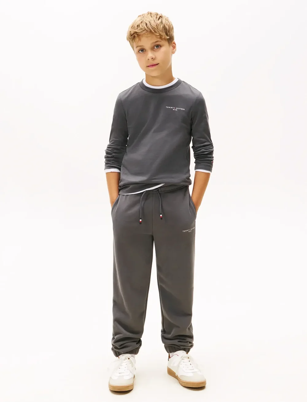 Tommy Hilfiger - MINI CORP T-SHIRT LS - långärmade t-shirts - washed black - 5