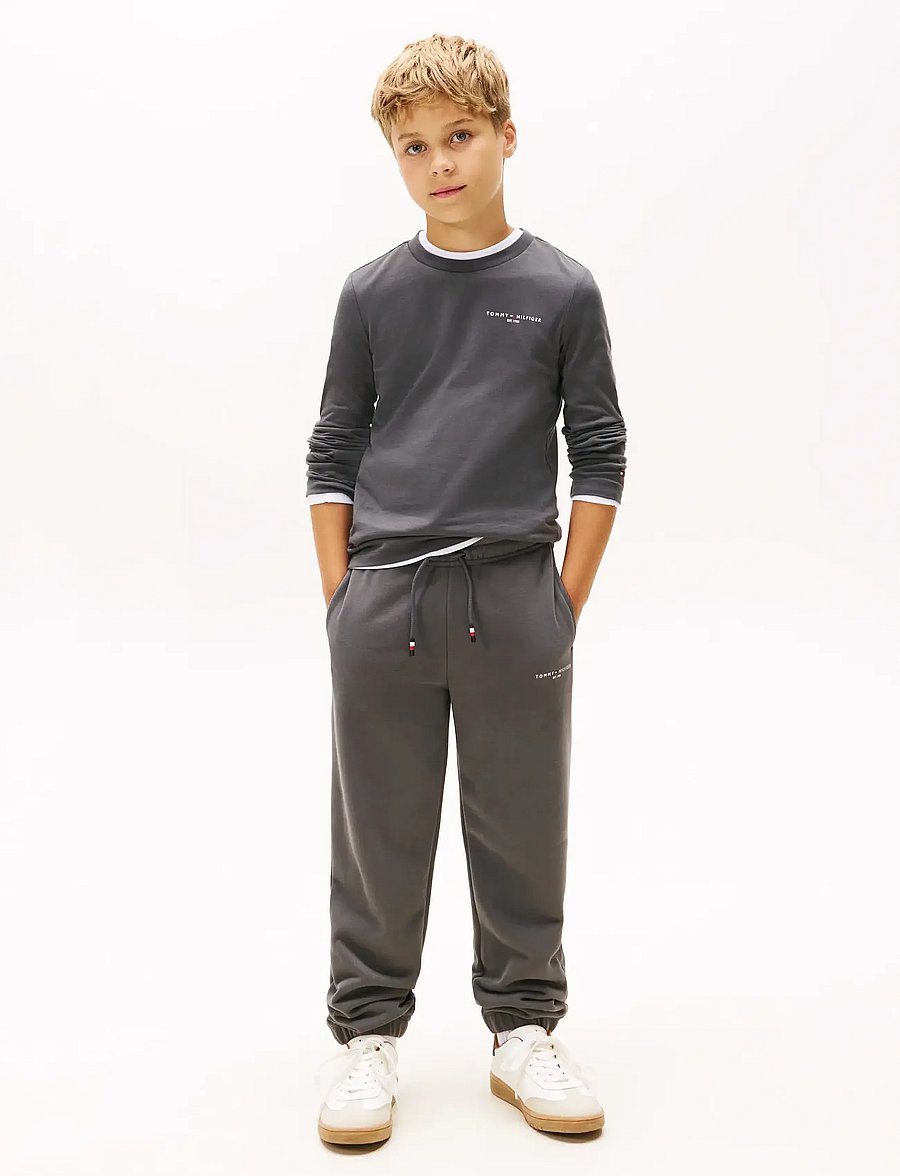 Tommy Hilfiger - MINI CORP T-SHIRT LS - långärmade t-shirts - washed black - 5