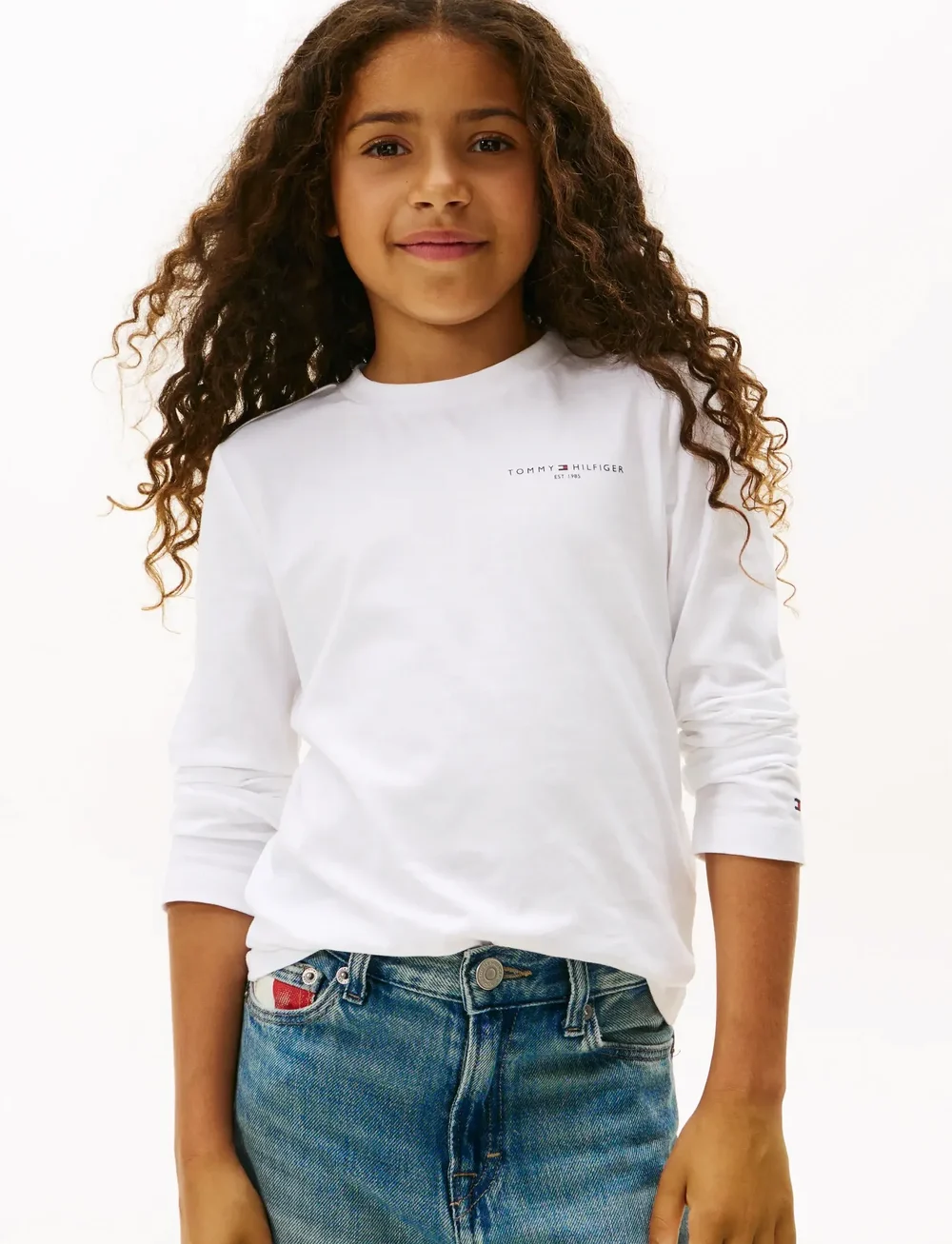 Tommy Hilfiger - MINI CORP T-SHIRT LS - long-sleeved t-shirts - white - 0