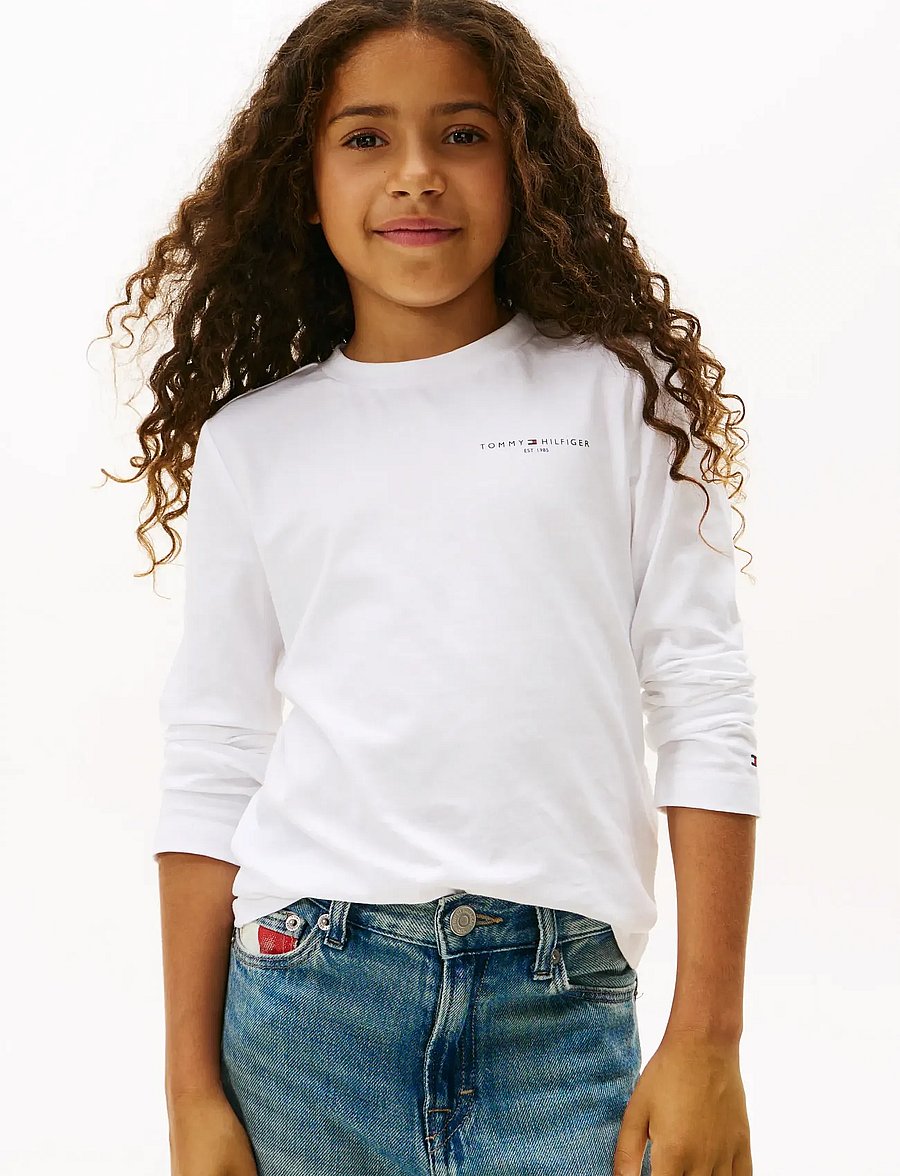 Tommy Hilfiger - MINI CORP T-SHIRT LS - langärmelig - white - 0