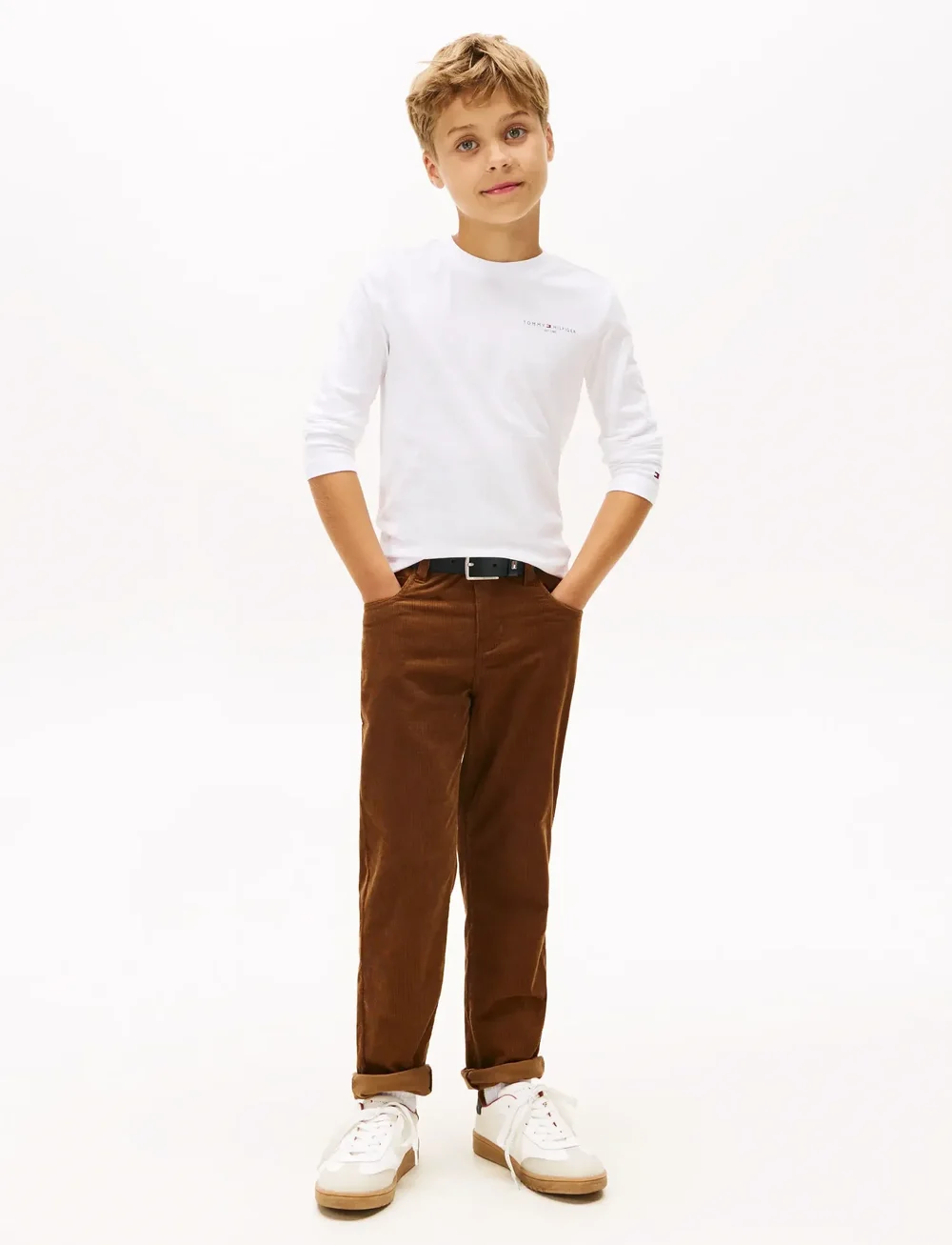 Tommy Hilfiger - MINI CORP T-SHIRT LS - long-sleeved t-shirts - white - 5