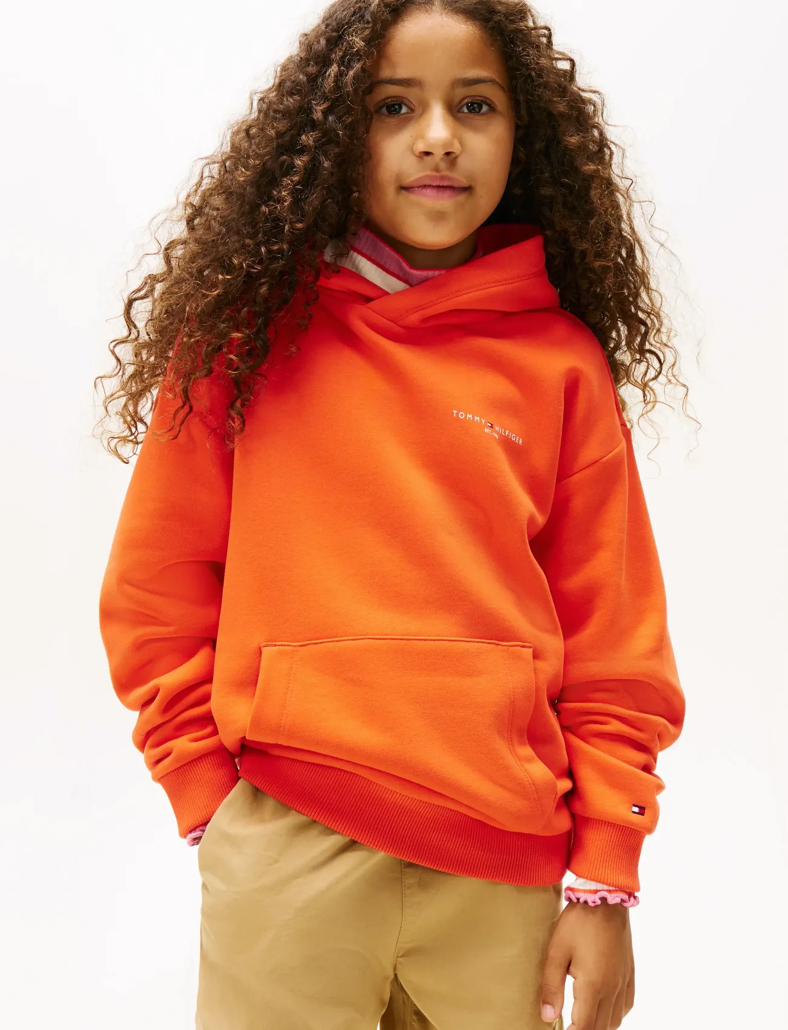 Tommy Hilfiger MINI CORP HOODIE - Tøj - HORIZON / orange