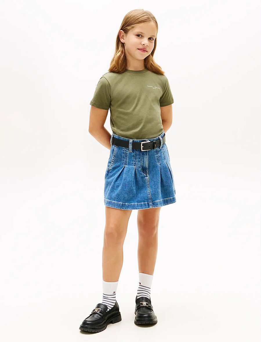 Tommy Hilfiger - MINI CORP T-SHIRT - kortærmede t-shirts - battle green - 0