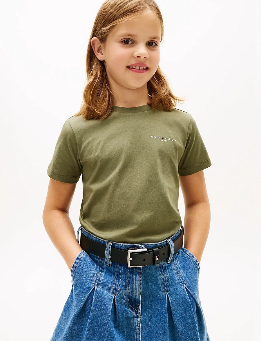 Tommy Hilfiger - MINI CORP T-SHIRT - kortærmede t-shirts - battle green - 2