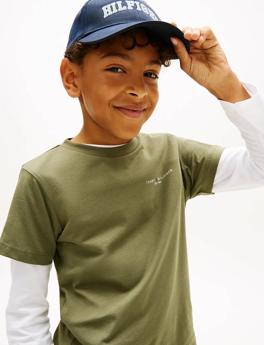 Tommy Hilfiger - MINI CORP T-SHIRT - kortærmede t-shirts - battle green - 5