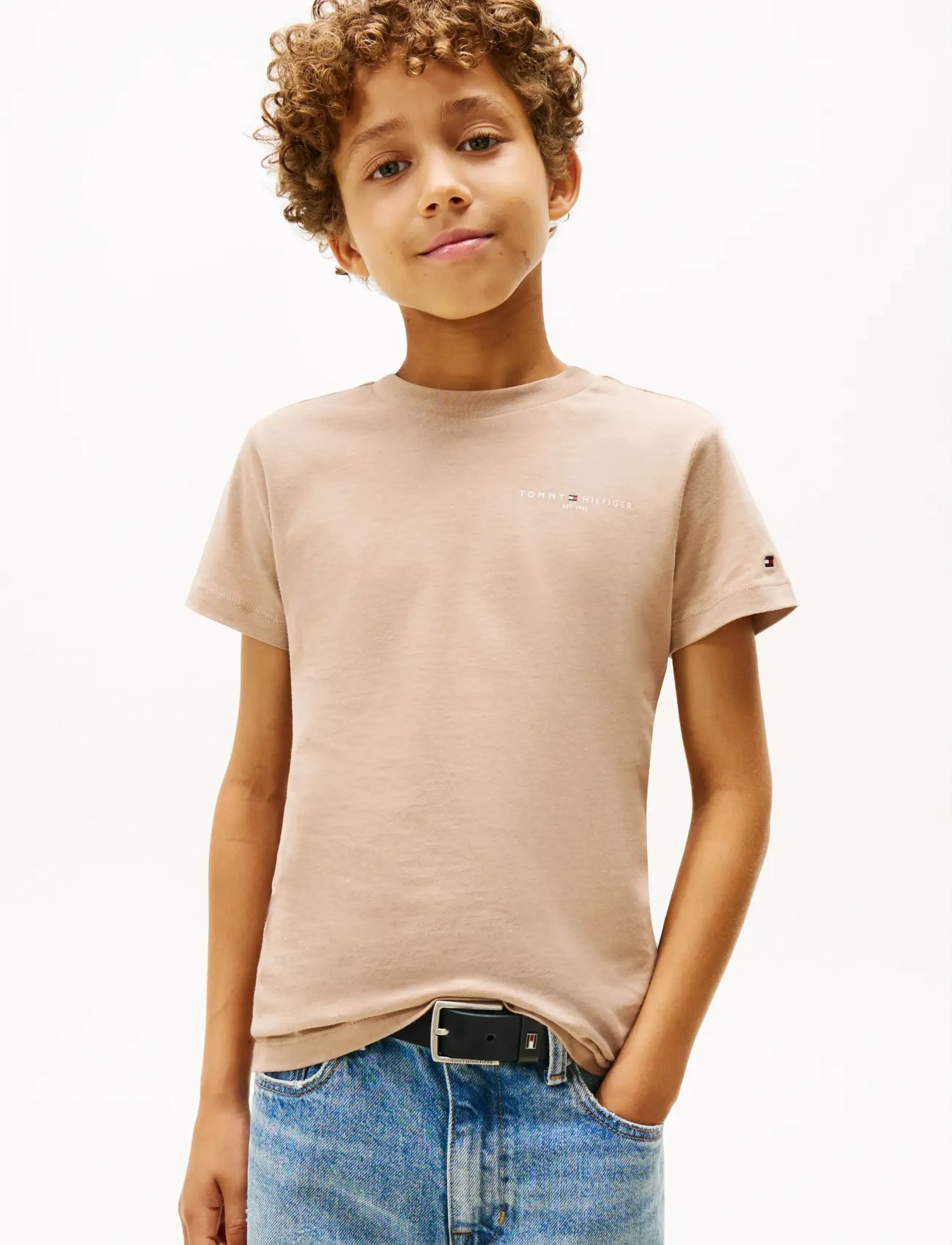 Tommy Hilfiger - MINI CORP T-SHIRT - kortærmede t-shirts - malted milk - 3