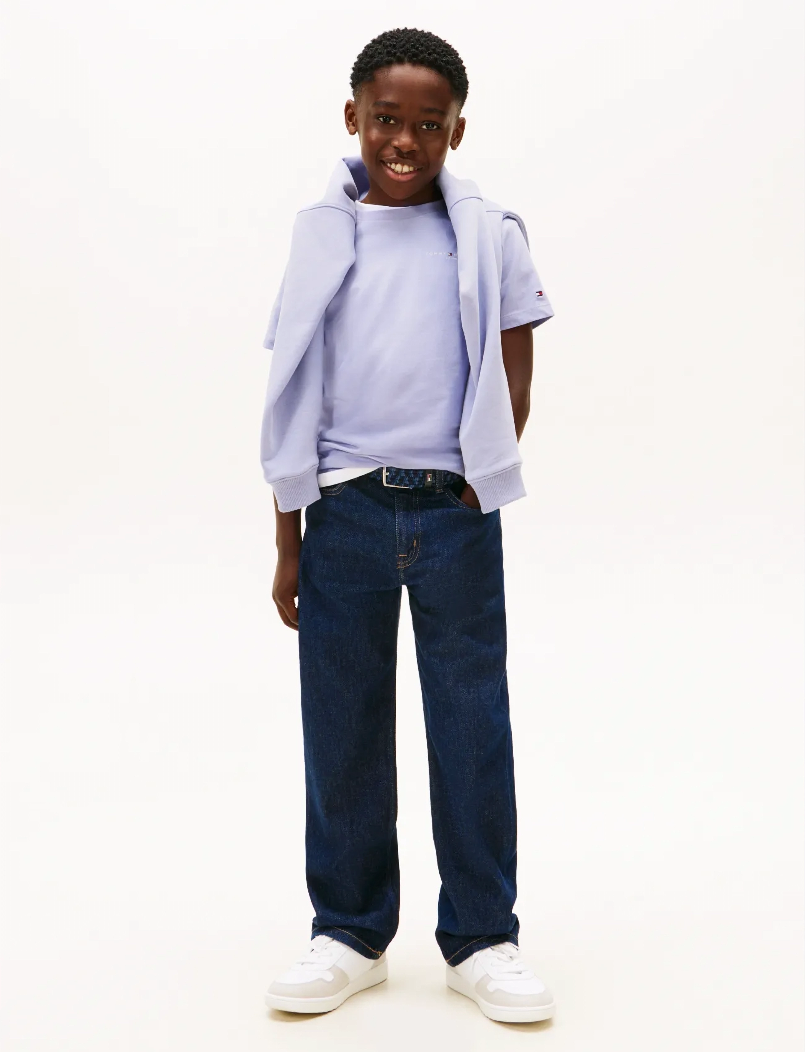Tommy Hilfiger Mini Corp T-Shirt, 140, T-shirts, Lila - Short-sleeved, Kinder