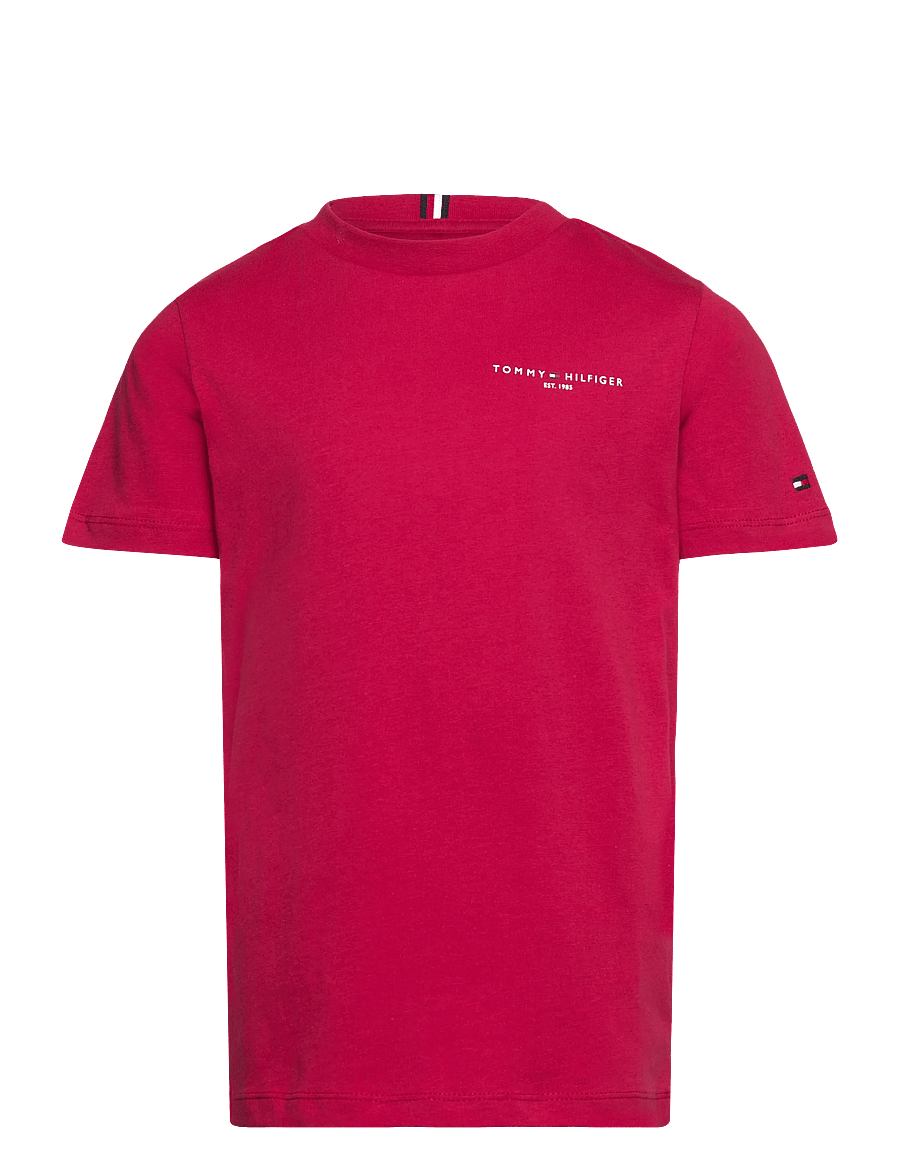Tommy Hilfiger - MINI CORP T-SHIRT - kurzärmelige - ruby rhubarb - 0