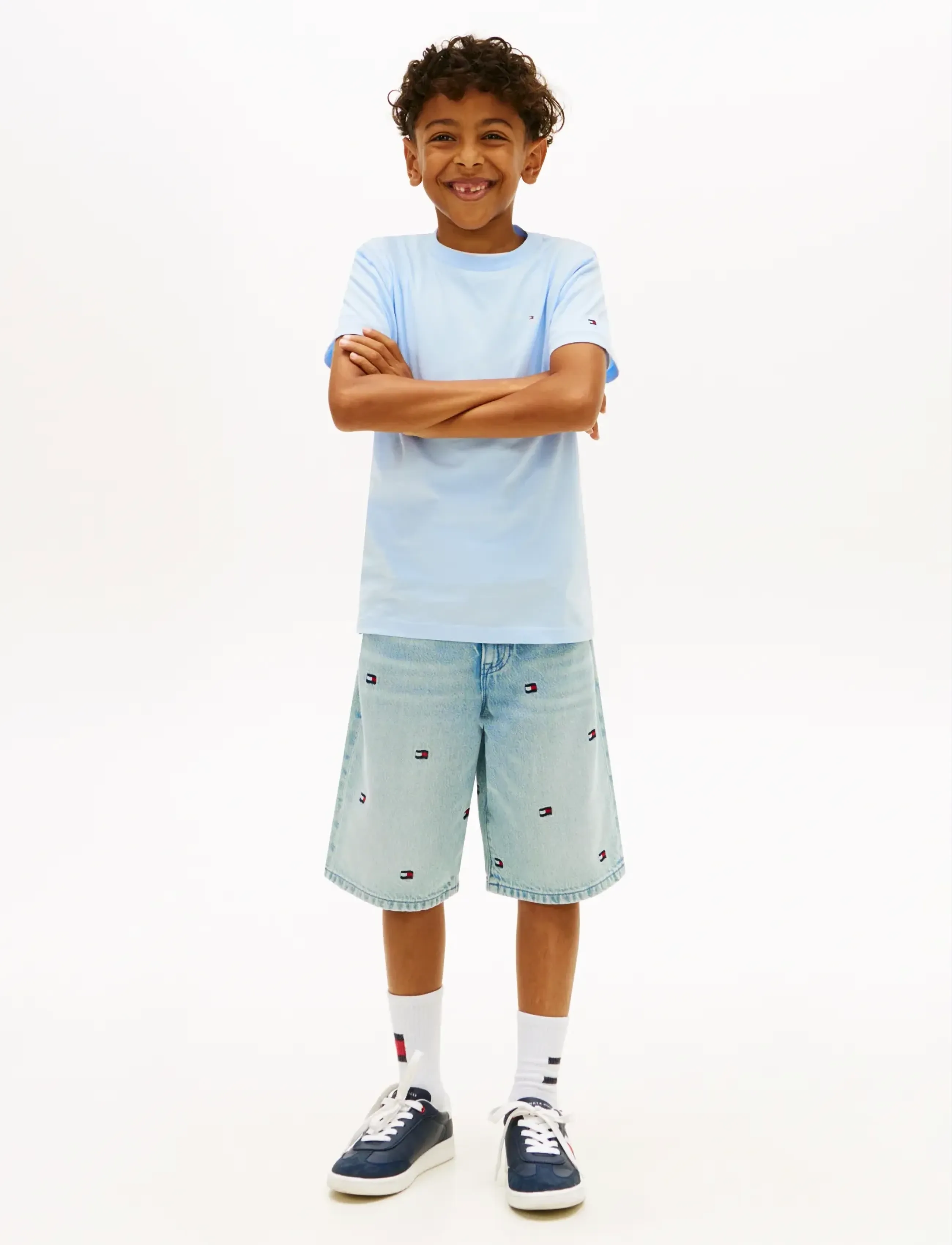 Tommy Hilfiger Mini Corp T-Shirt, 176, T-shirts, Blau - Short-sleeved, Kinder