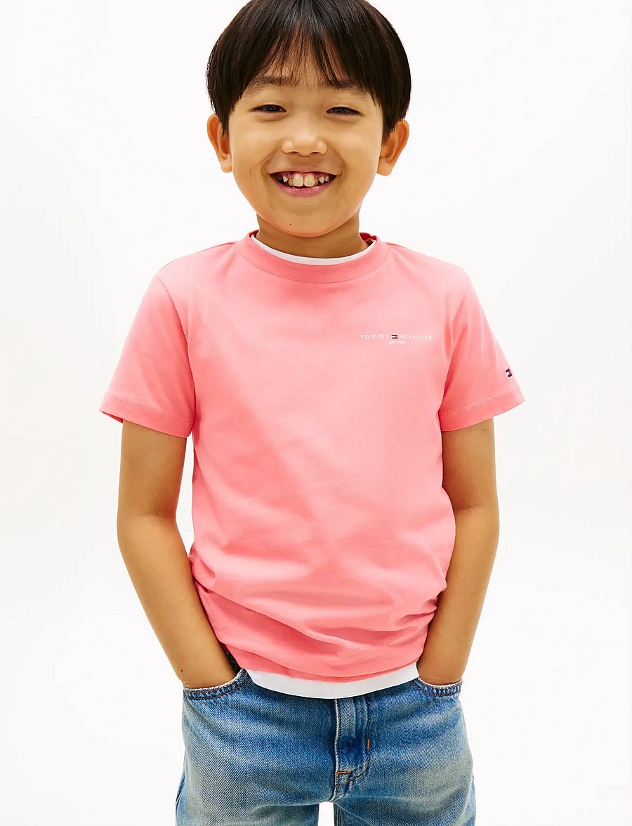 Tommy Hilfiger - MINI CORP T-SHIRT - kurzärmelige - tropical blush - 3