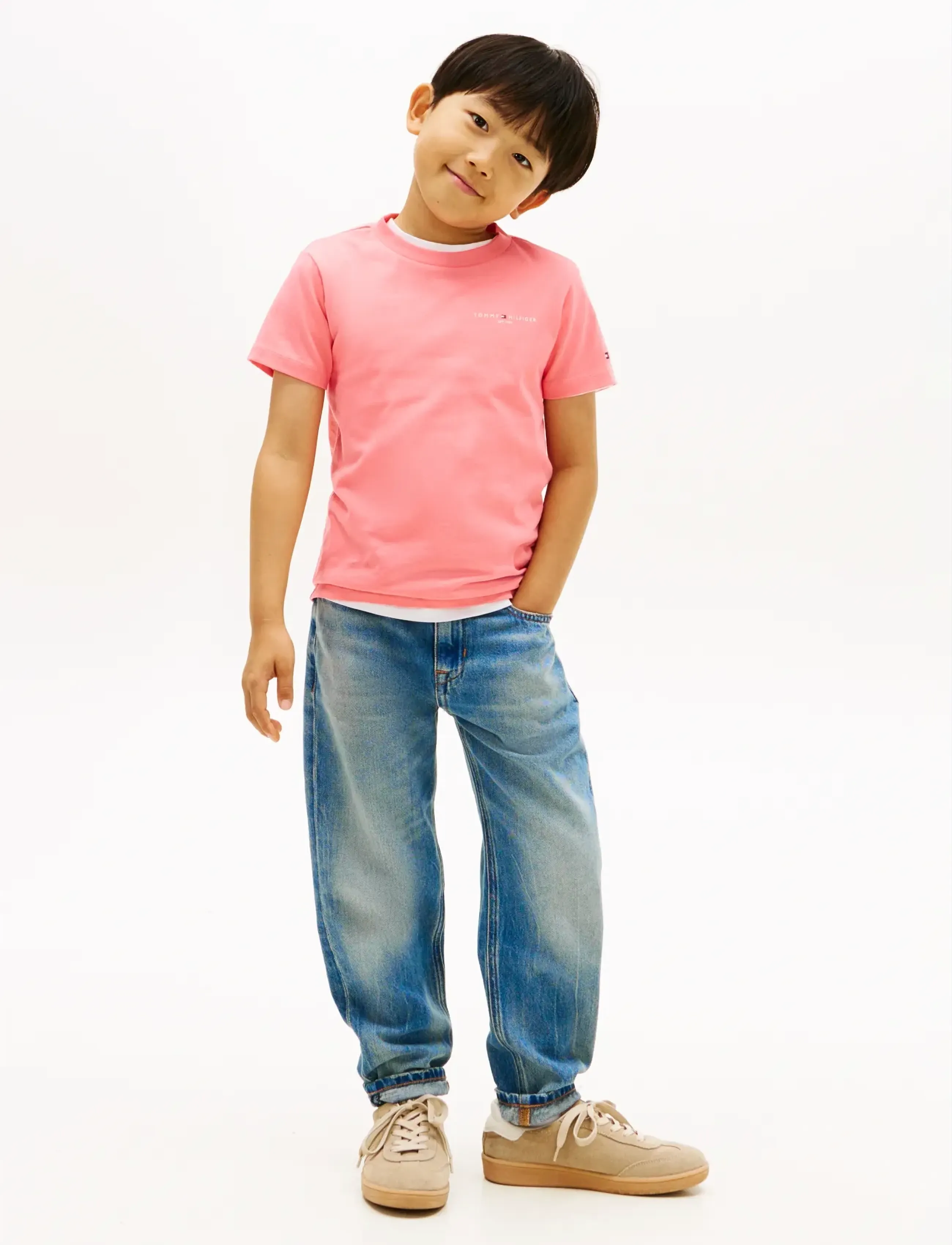 Tommy Hilfiger - MINI CORP T-SHIRT - kurzärmelige - tropical blush - 4