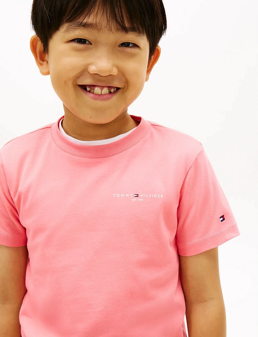 Tommy Hilfiger - MINI CORP T-SHIRT - kurzärmelige - tropical blush - 5