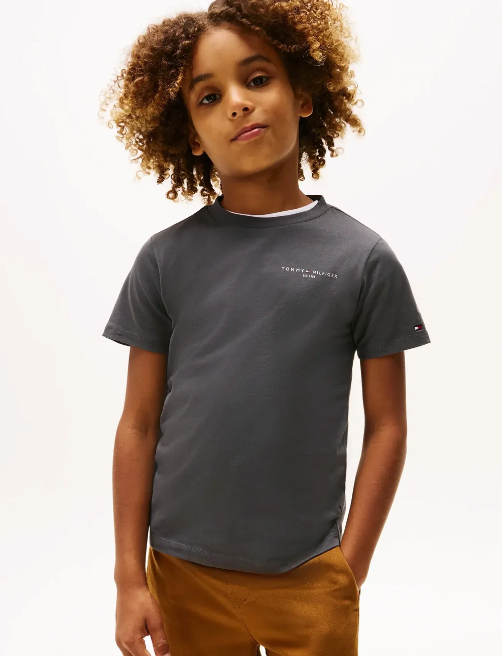 Tommy Hilfiger - MINI CORP T-SHIRT - kortärmade t-shirts - washed black - 2