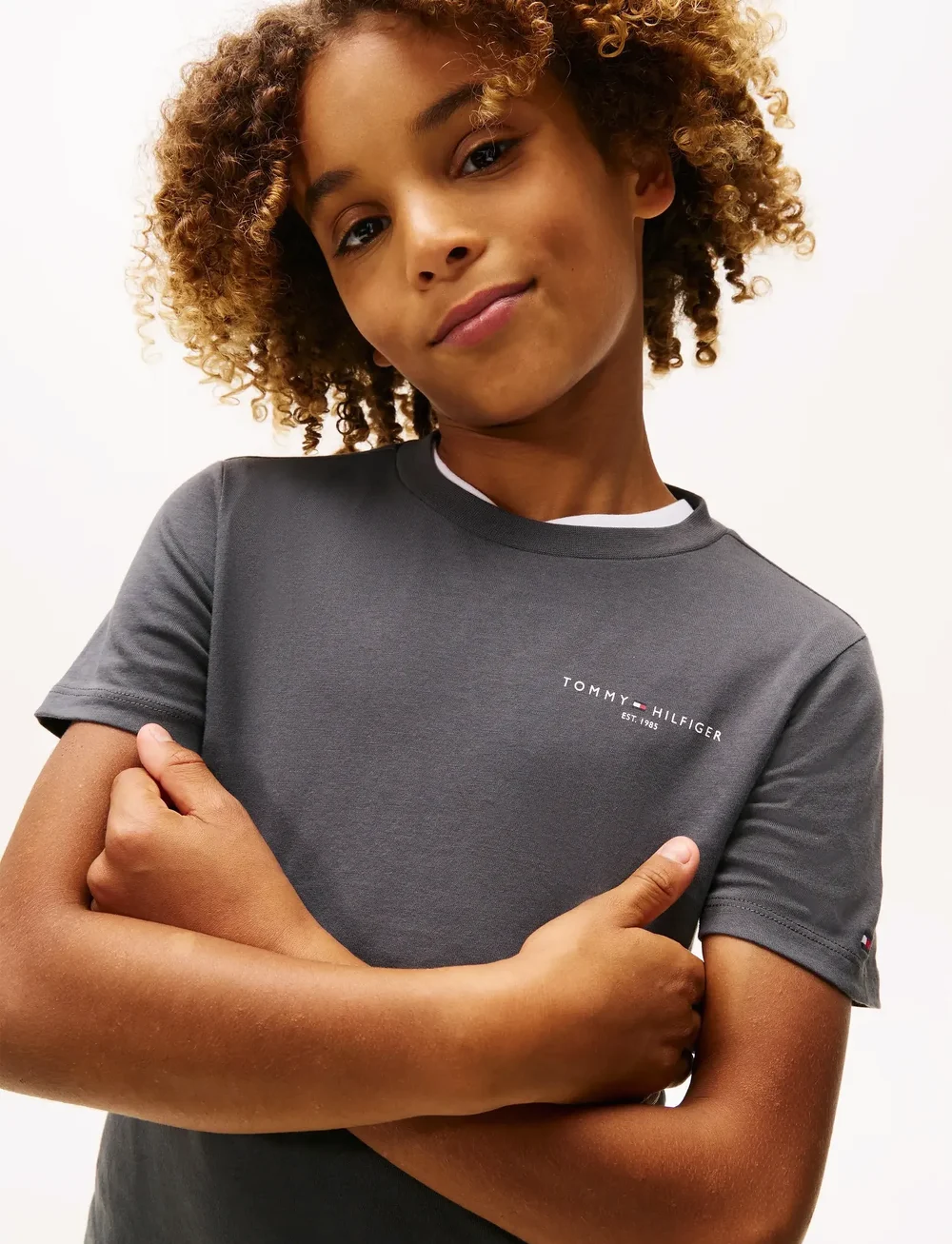 Tommy Hilfiger - MINI CORP T-SHIRT - kortärmade t-shirts - washed black - 3
