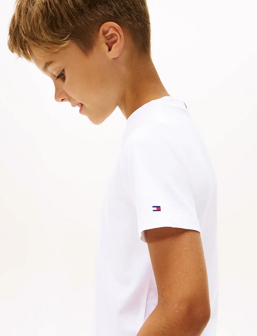 Tommy Hilfiger - MINI CORP T-SHIRT - kurzärmelige - white - 3