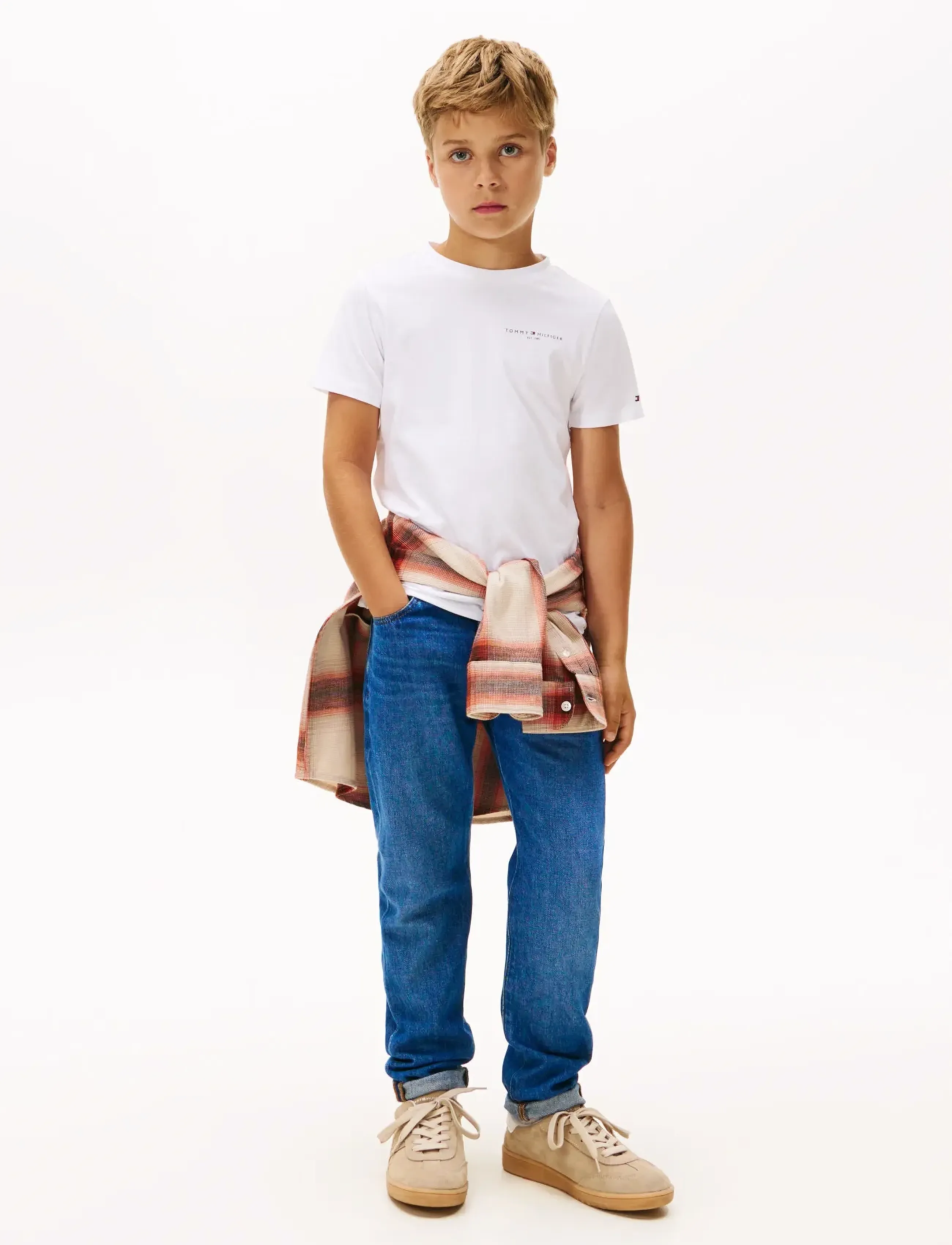 Tommy Hilfiger - MINI CORP T-SHIRT - kortærmede t-shirts - white - 5
