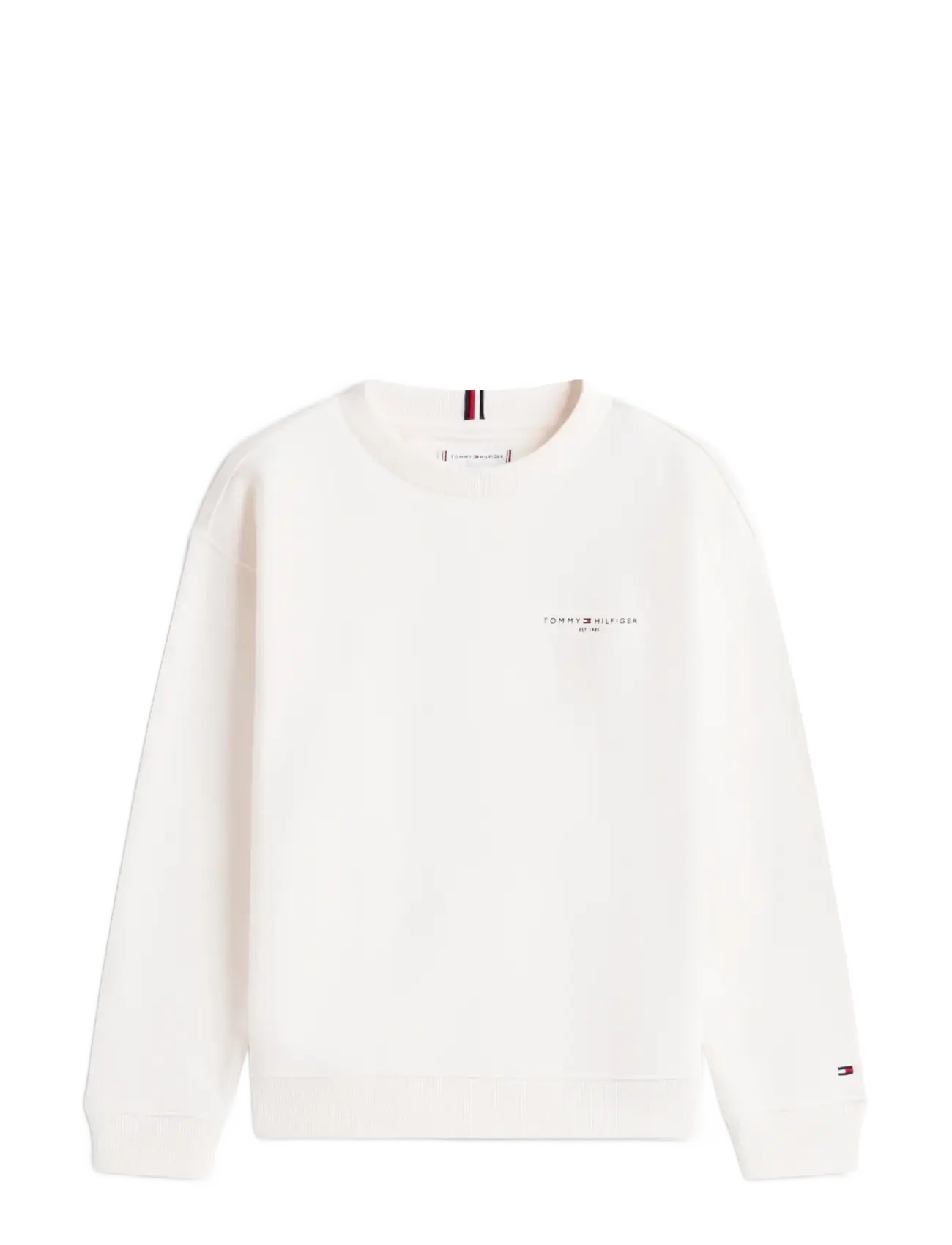 Tommy Hilfiger MINI CORP C-NECK SWEATSHIRT - Tøj - ANCIENT WHITE / white