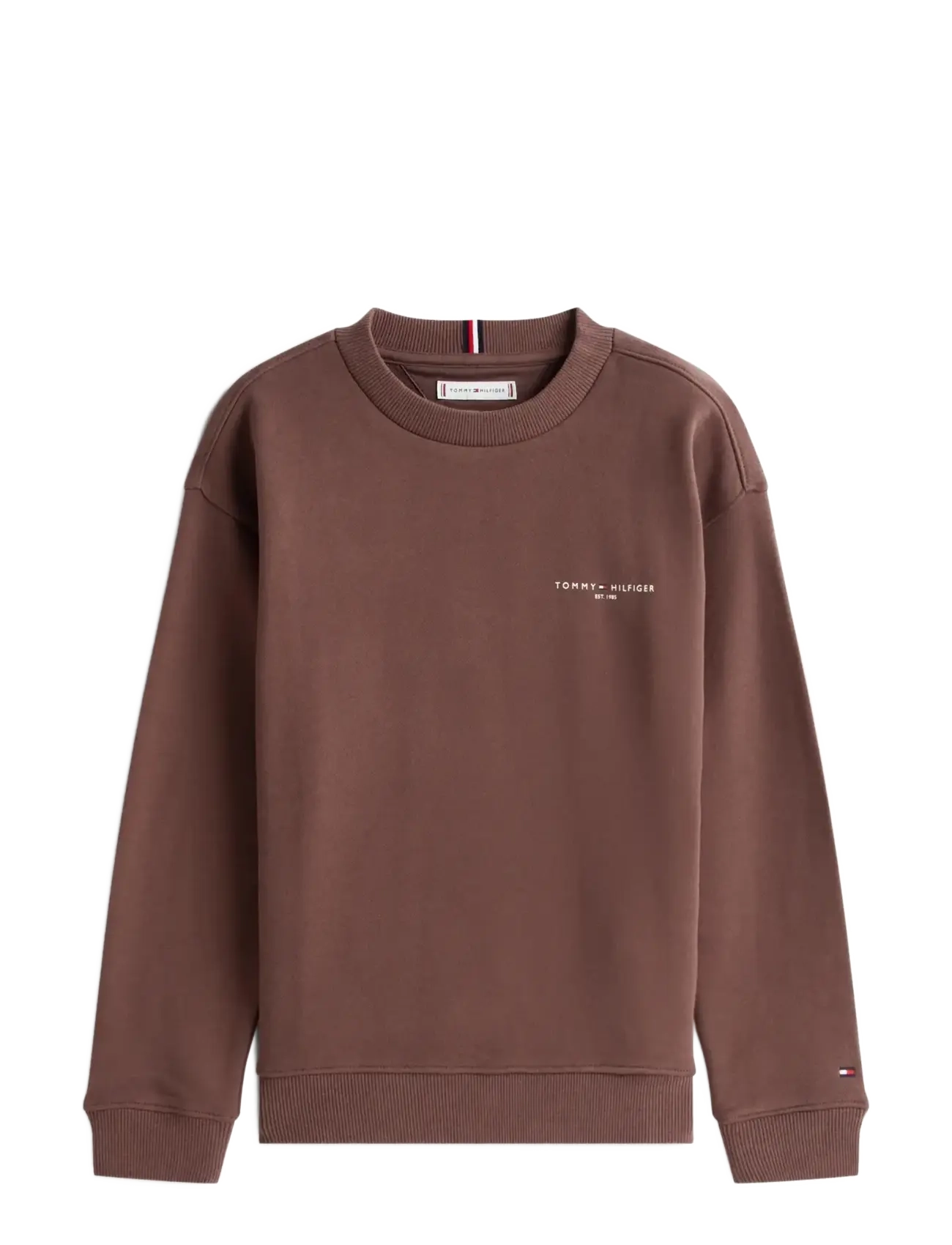 Tommy Hilfiger MINI CORP C-NECK SWEATSHIRT - Tommy Hilfiger - BLACK WALNUT / brown