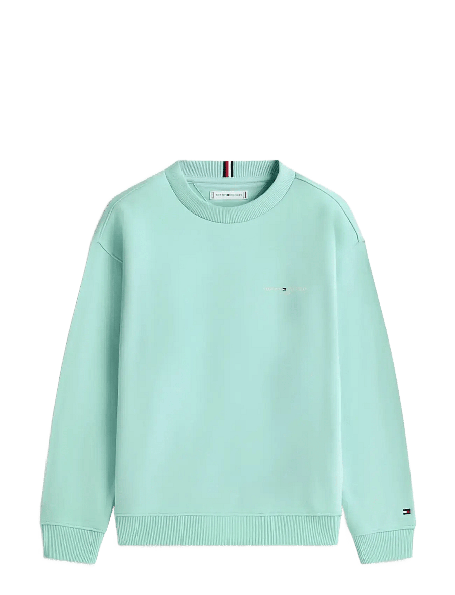 Tommy Hilfiger - MINI CORP C-NECK SWEATSHIRT - sweatshirts - ocean spray - 0