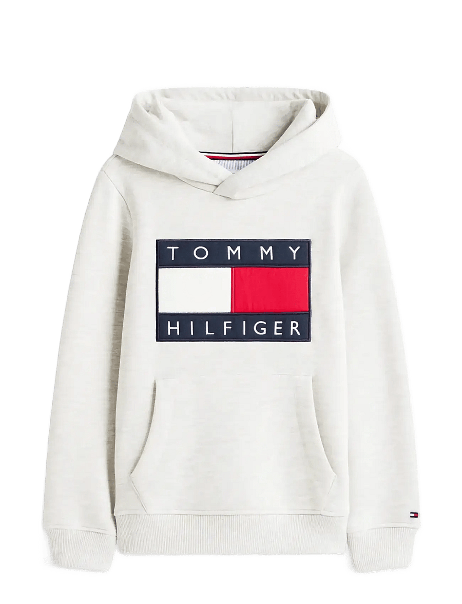 Tommy Hilfiger - HERITAGE FLAG HOODIE - kapuzenpullover - light grey heather - 1