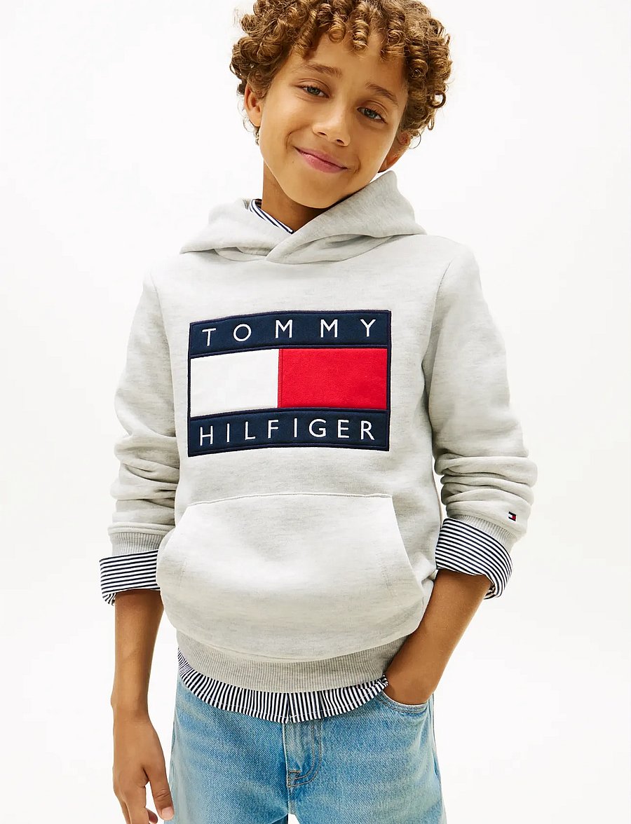 Tommy Hilfiger - HERITAGE FLAG HOODIE - kapuzenpullover - light grey heather - 3