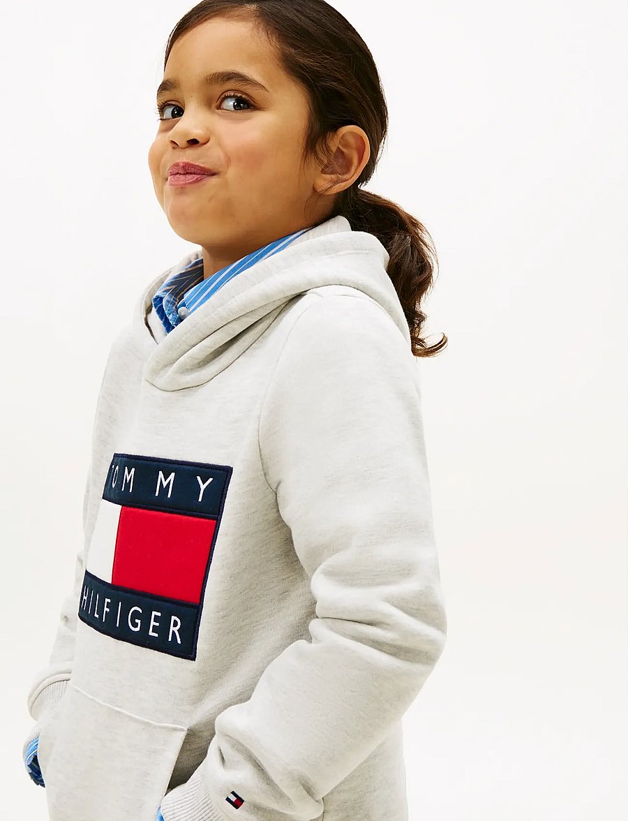 Tommy Hilfiger - HERITAGE FLAG HOODIE - kapuzenpullover - light grey heather - 4