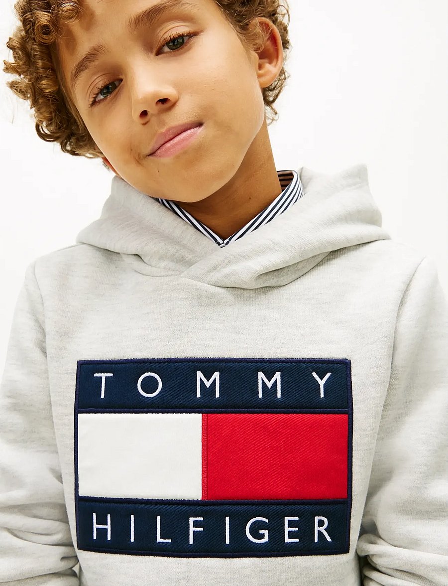 Tommy Hilfiger - HERITAGE FLAG HOODIE - kapuzenpullover - light grey heather - 5