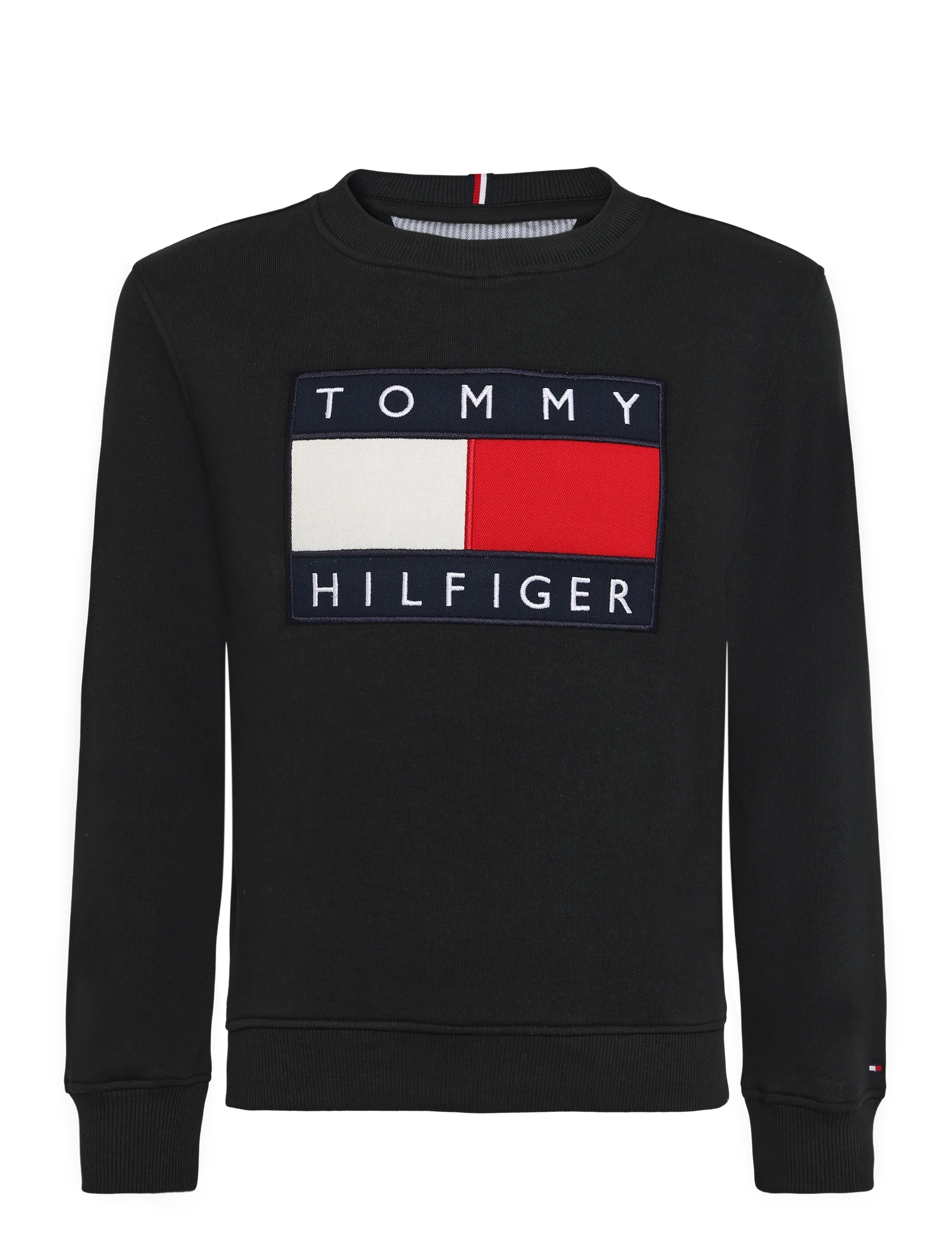 Tommy Hilfiger HERITAGE FLAG SWEATSHIRT - Kläder - BLACK / black