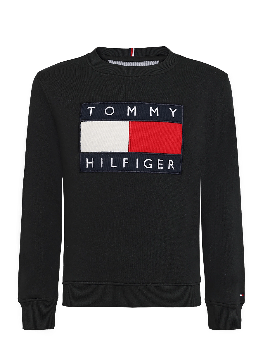 Tommy Hilfiger - HERITAGE FLAG SWEATSHIRT - sweatshirts - black - 1