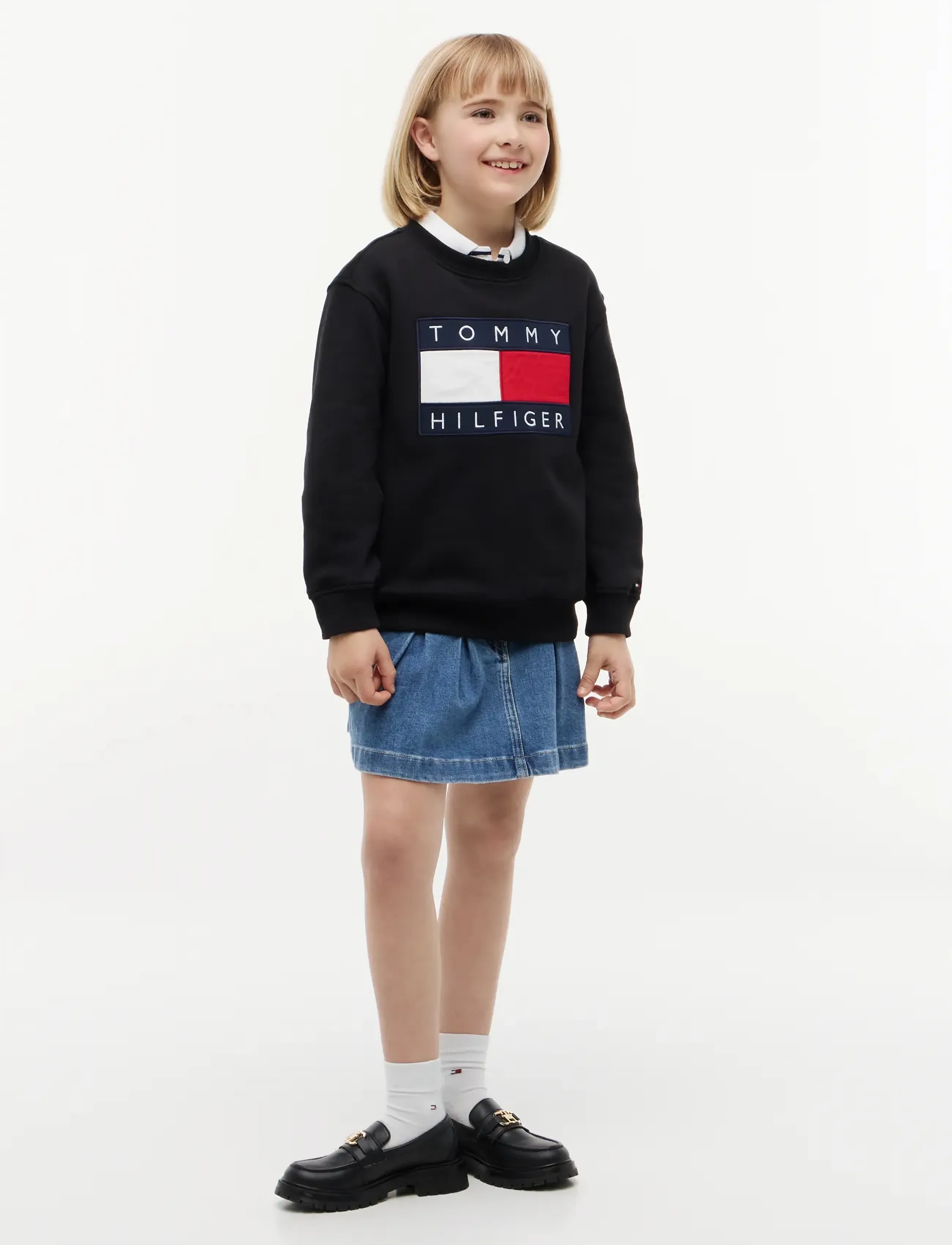 Tommy Hilfiger HERITAGE FLAG SWEATSHIRT - Sweatshirts & Hoodies - BLACK / black