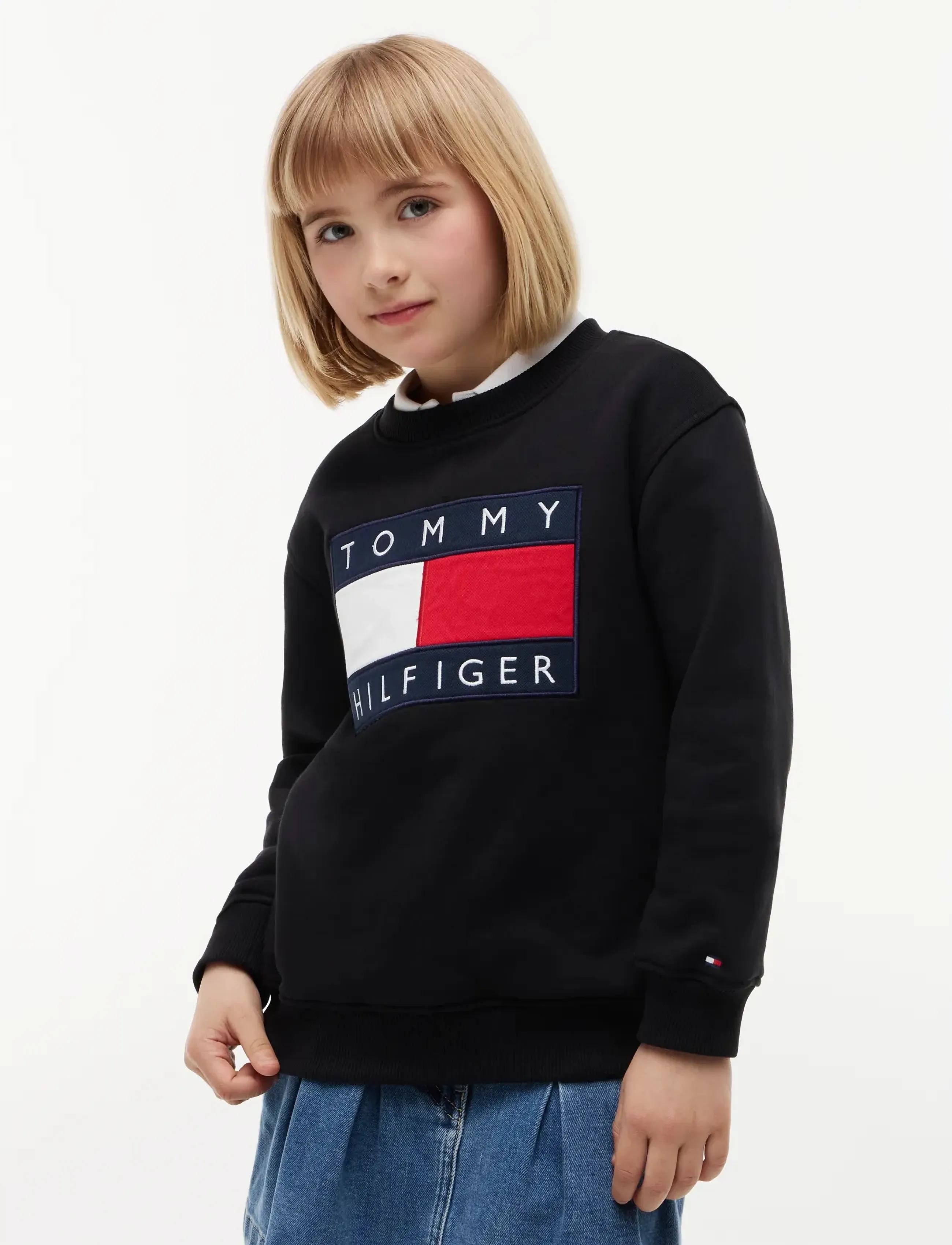 Tommy Hilfiger - HERITAGE FLAG SWEATSHIRT - sweatshirts - black - 3