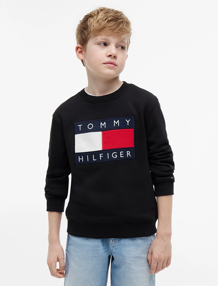 Tommy Hilfiger - HERITAGE FLAG SWEATSHIRT - sweatshirts - black - 3