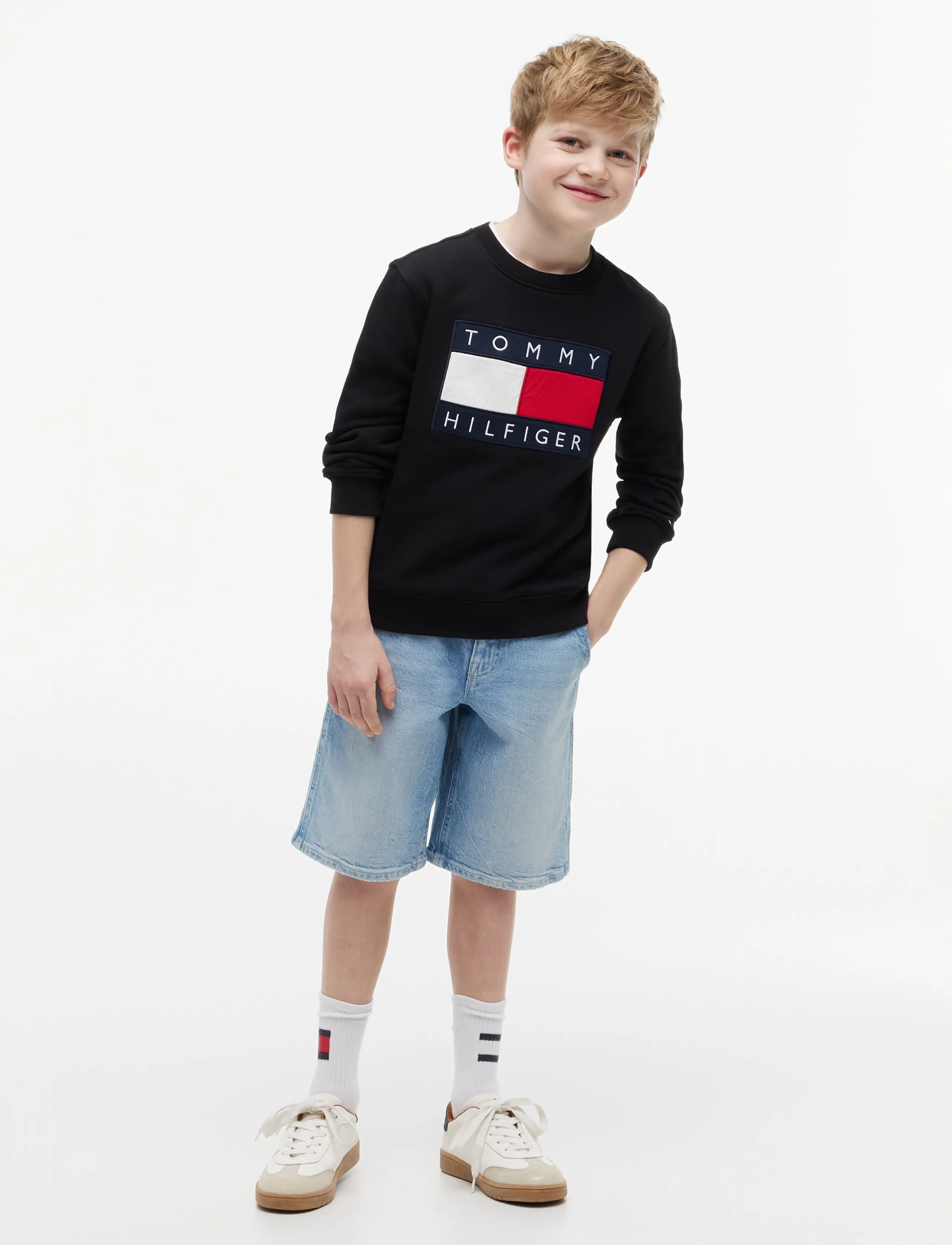 Tommy Hilfiger - HERITAGE FLAG SWEATSHIRT - sweatshirts - black - 4