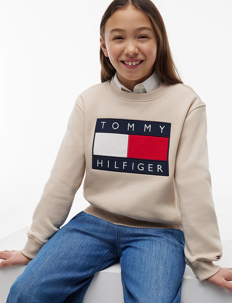 Tommy Hilfiger - HERITAGE FLAG SWEATSHIRT - sweatshirts - classic beige - 4