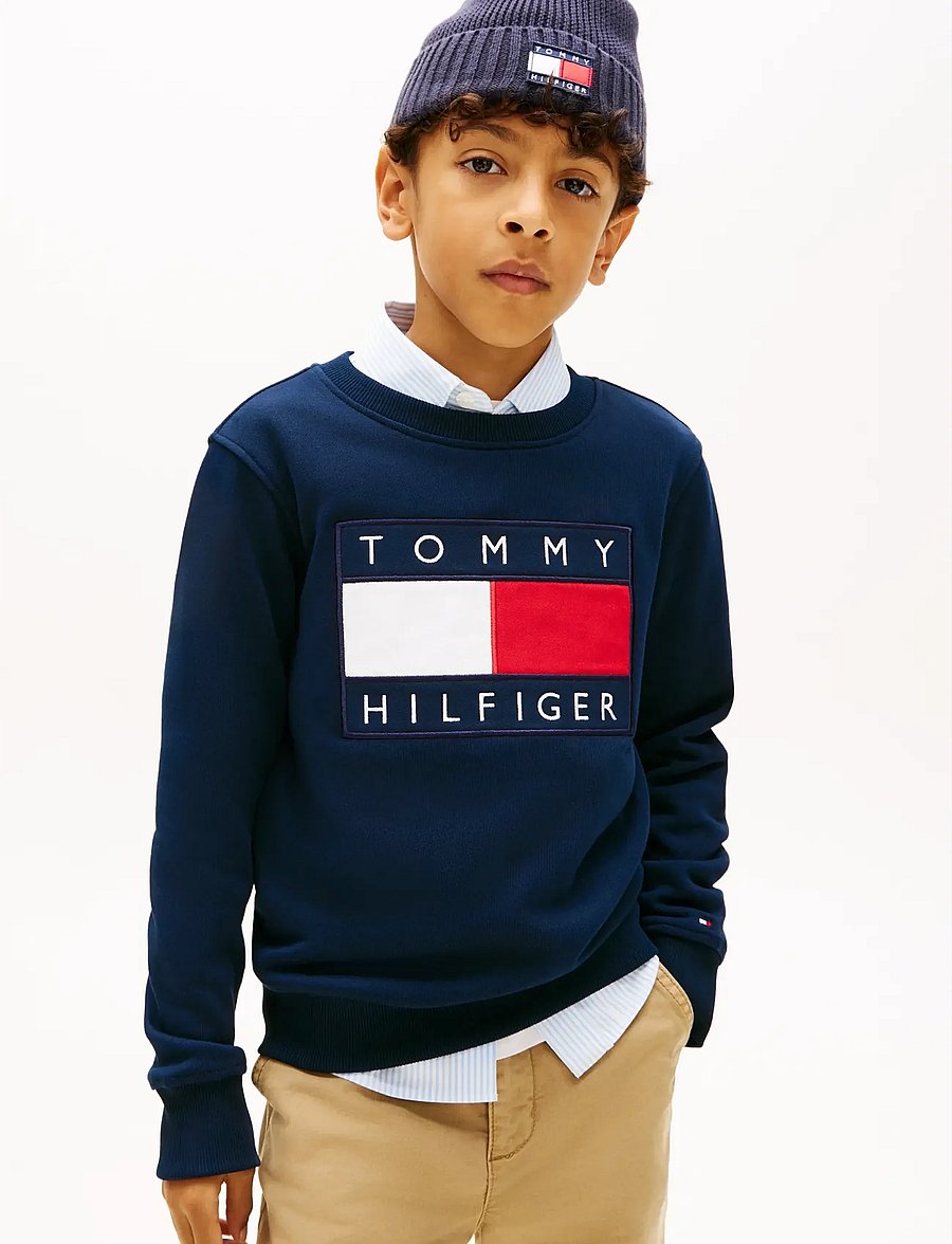 Tommy Hilfiger - HERITAGE FLAG SWEATSHIRT - sweatshirts - dark night navy - 0