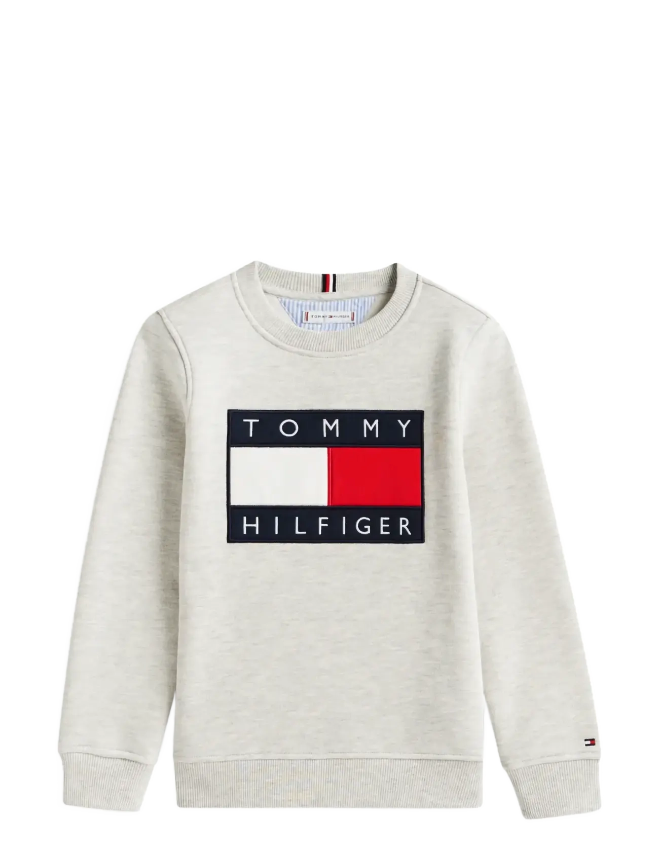 Tommy Hilfiger HERITAGE FLAG SWEATSHIRT - Överdelar - LIGHT GREY HEATHER / grey
