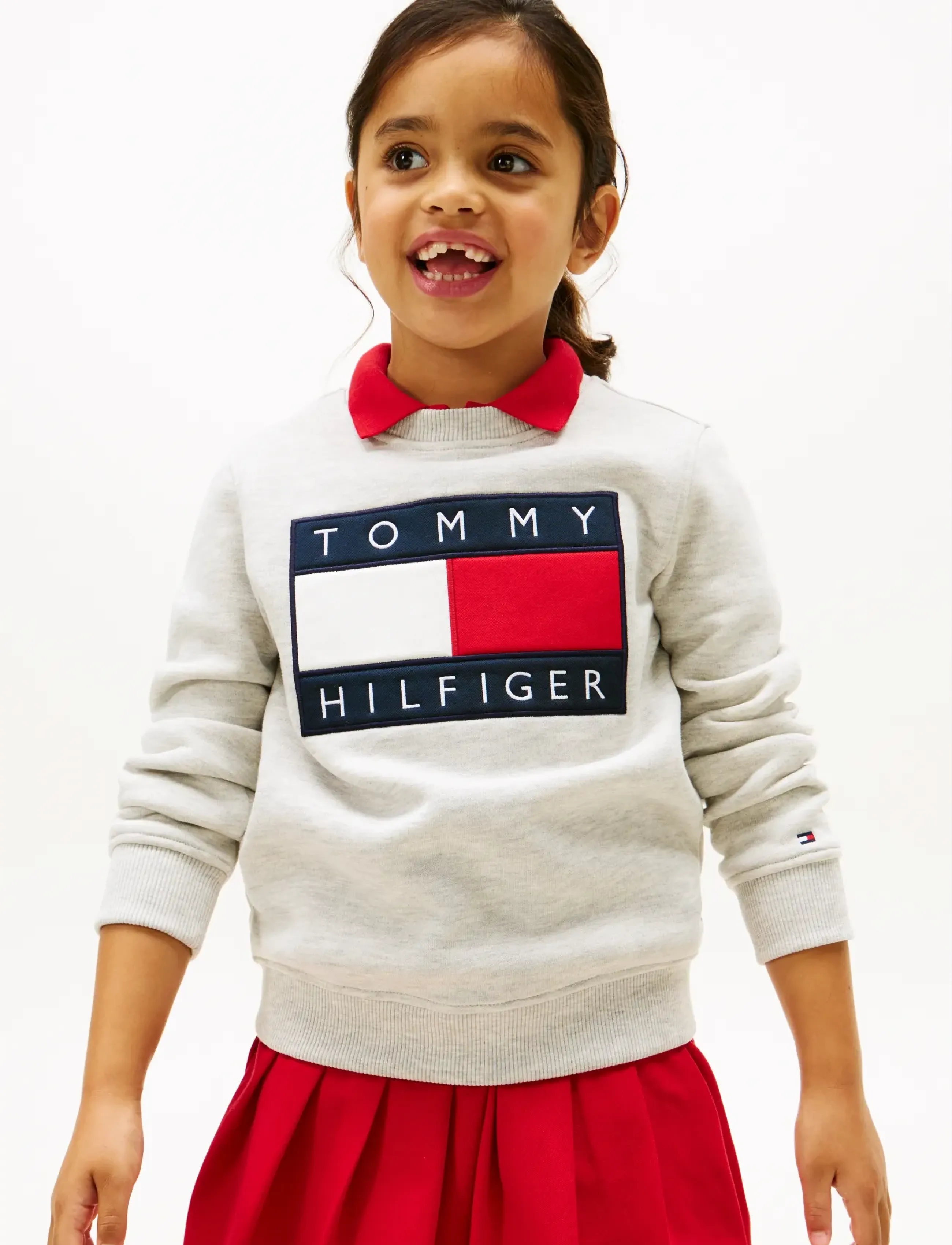 Tommy Hilfiger - HERITAGE FLAG SWEATSHIRT - bluzy - light grey heather - 2