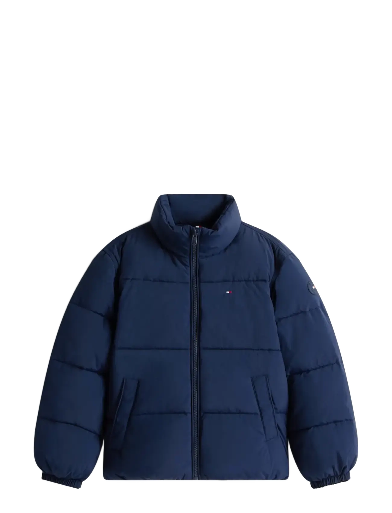 TOMMY HILFIGER Flag Puffer Jacke Navy - 164 - Kinder