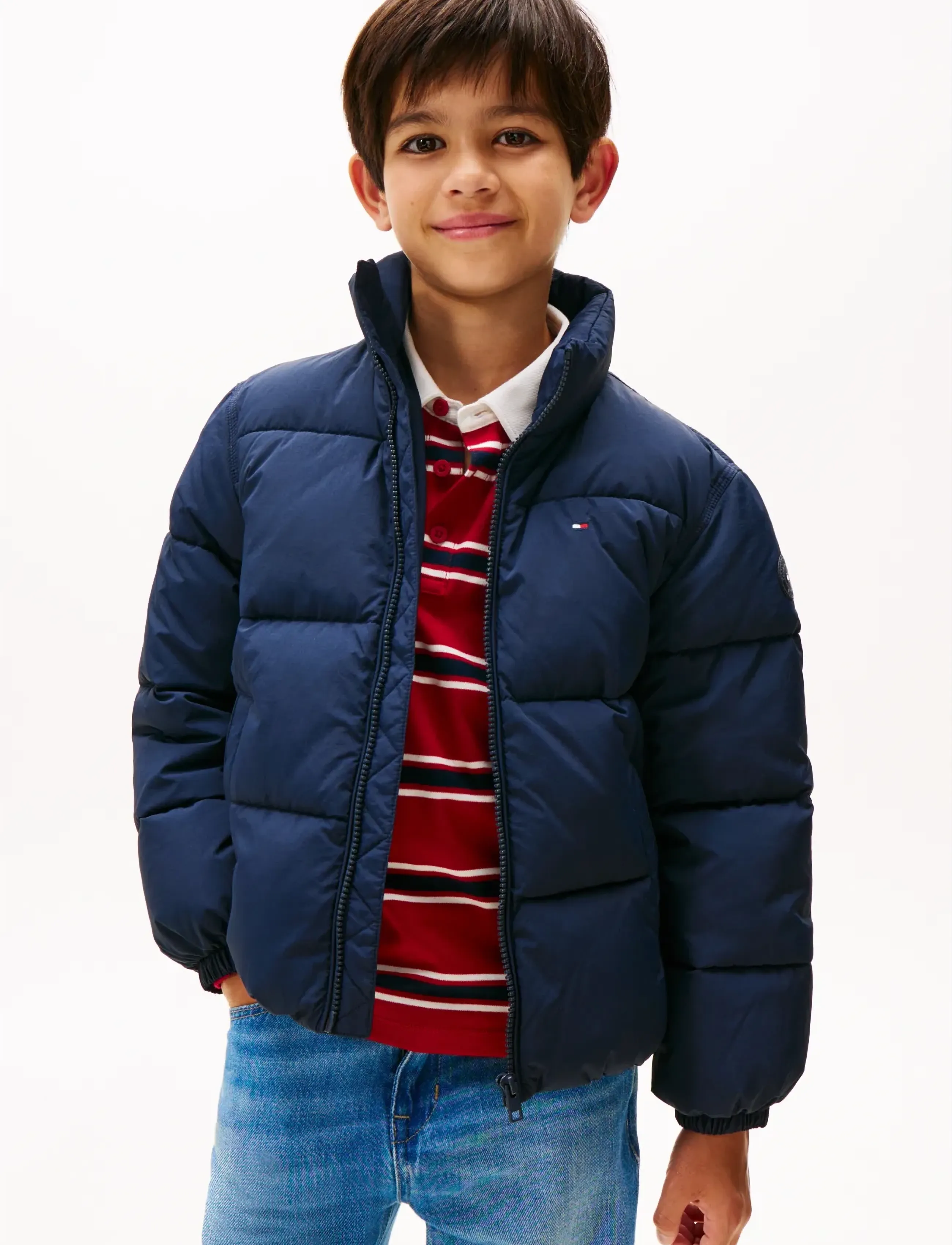 Tommy Hilfiger FLAG PUFFER JACKET - Vinterjackor - DARK NIGHT NAVY / navy