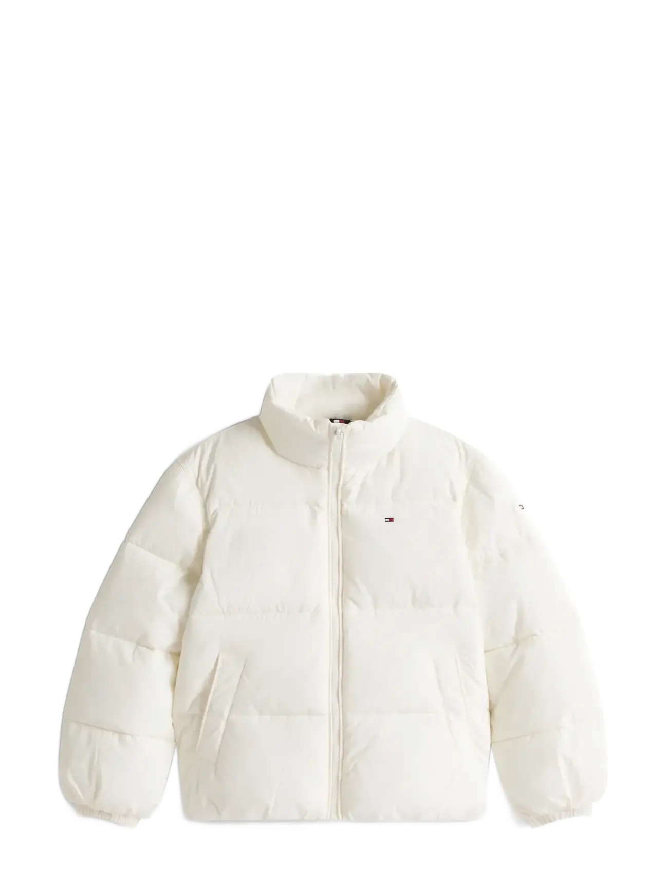 Tommy Hilfiger FLAG PUFFER JACKET - Premium styles - IVORY SILK / cream