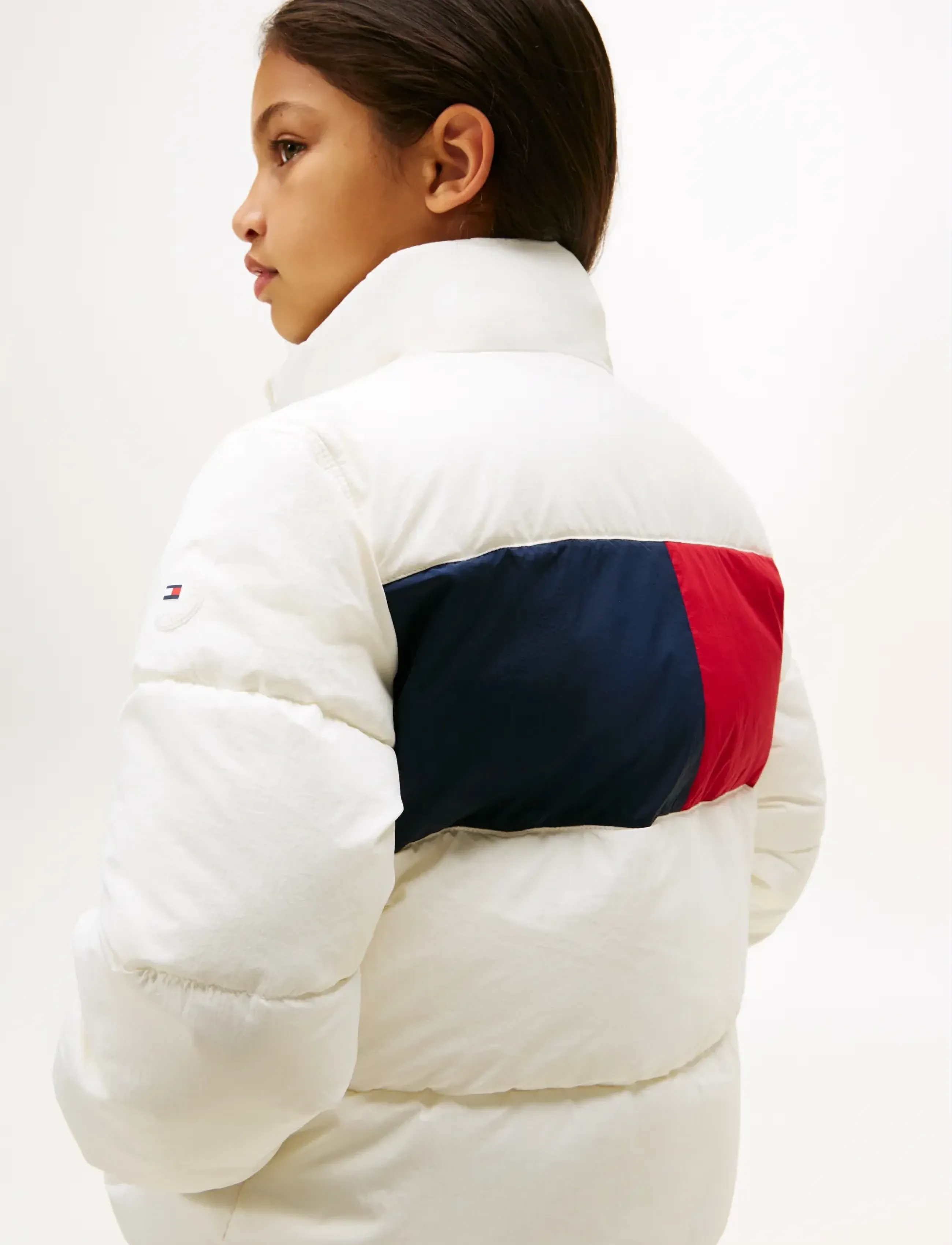 Tommy Hilfiger - FLAG PUFFER JACKET - vinterjakker - ivory silk - 5