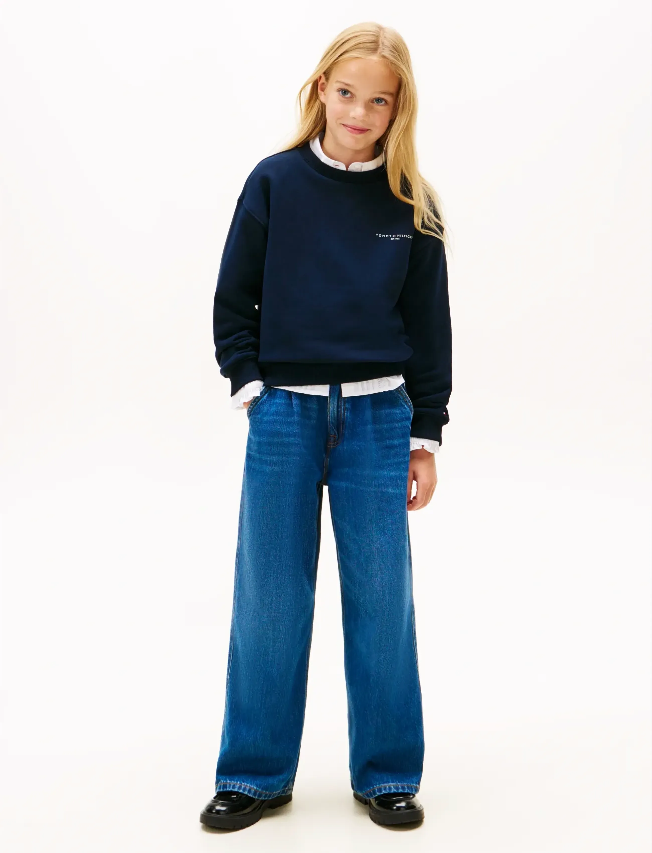 Tommy Hilfiger - MINI CORP C-NECK SWEATSHIRT - sweatshirts - dark night navy - 5