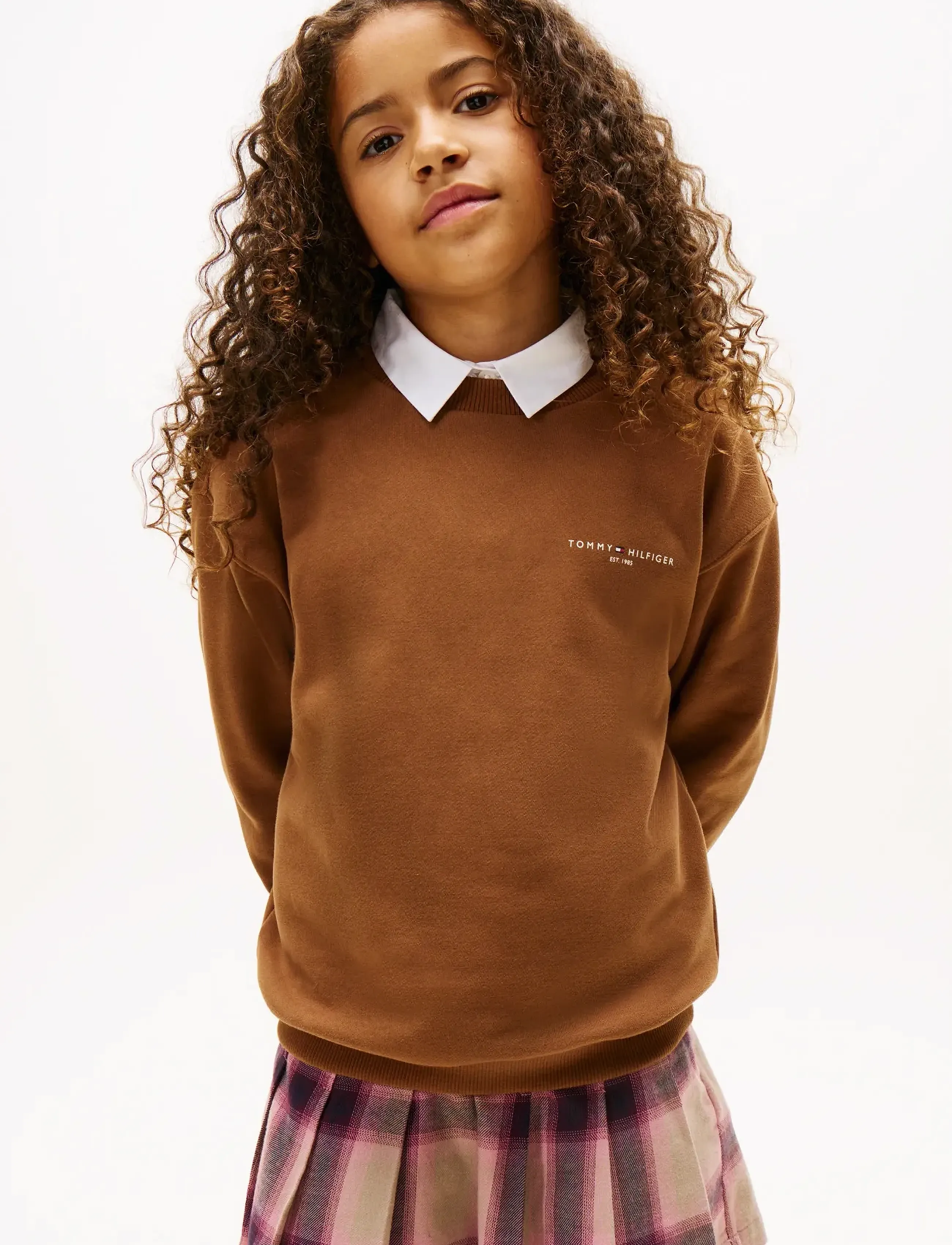 Tommy Hilfiger MINI CORP C-NECK SWEATSHIRT - Tøj - PECAN NUT / brown
