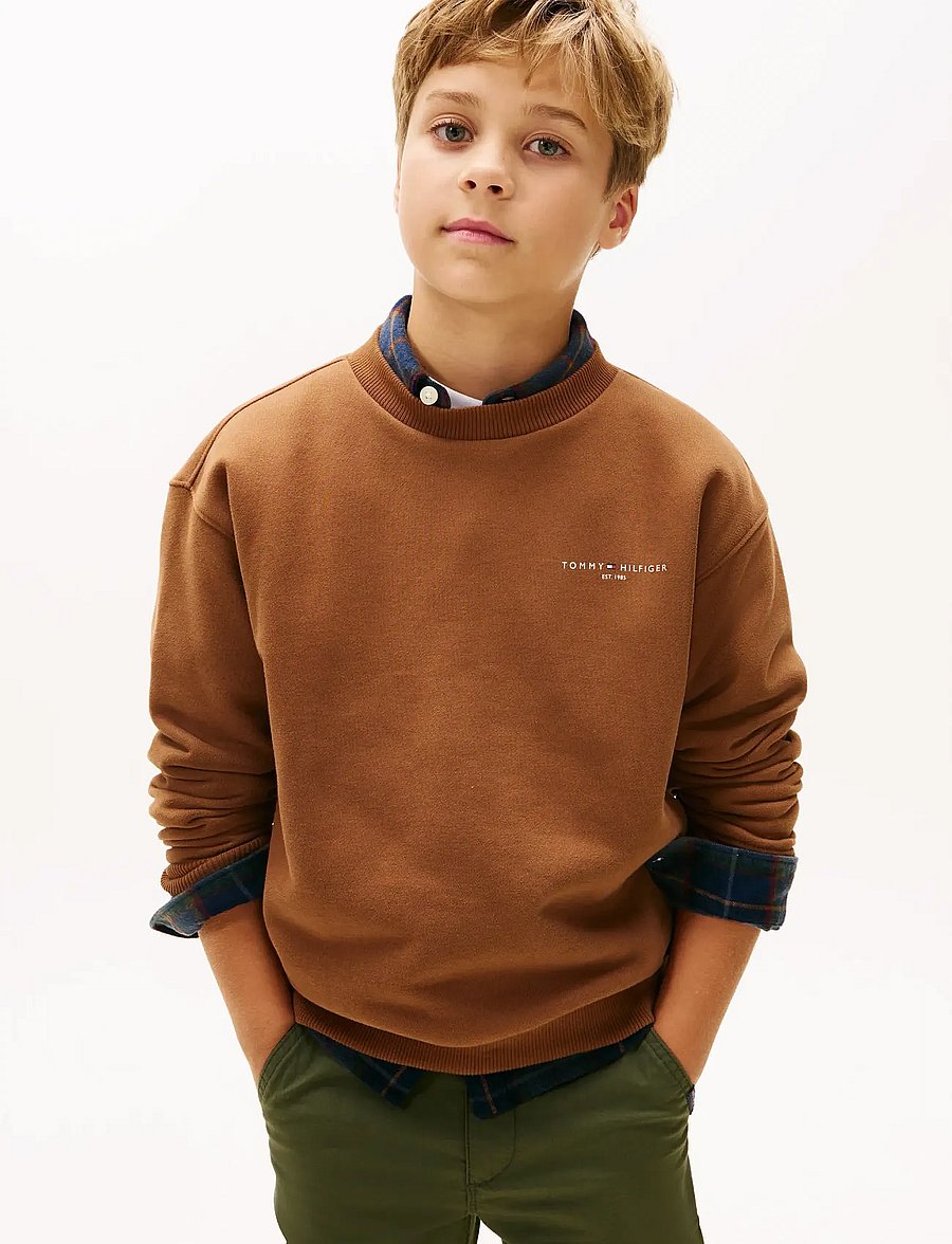 Tommy Hilfiger - MINI CORP C-NECK SWEATSHIRT - sweatshirts - pecan nut - 3