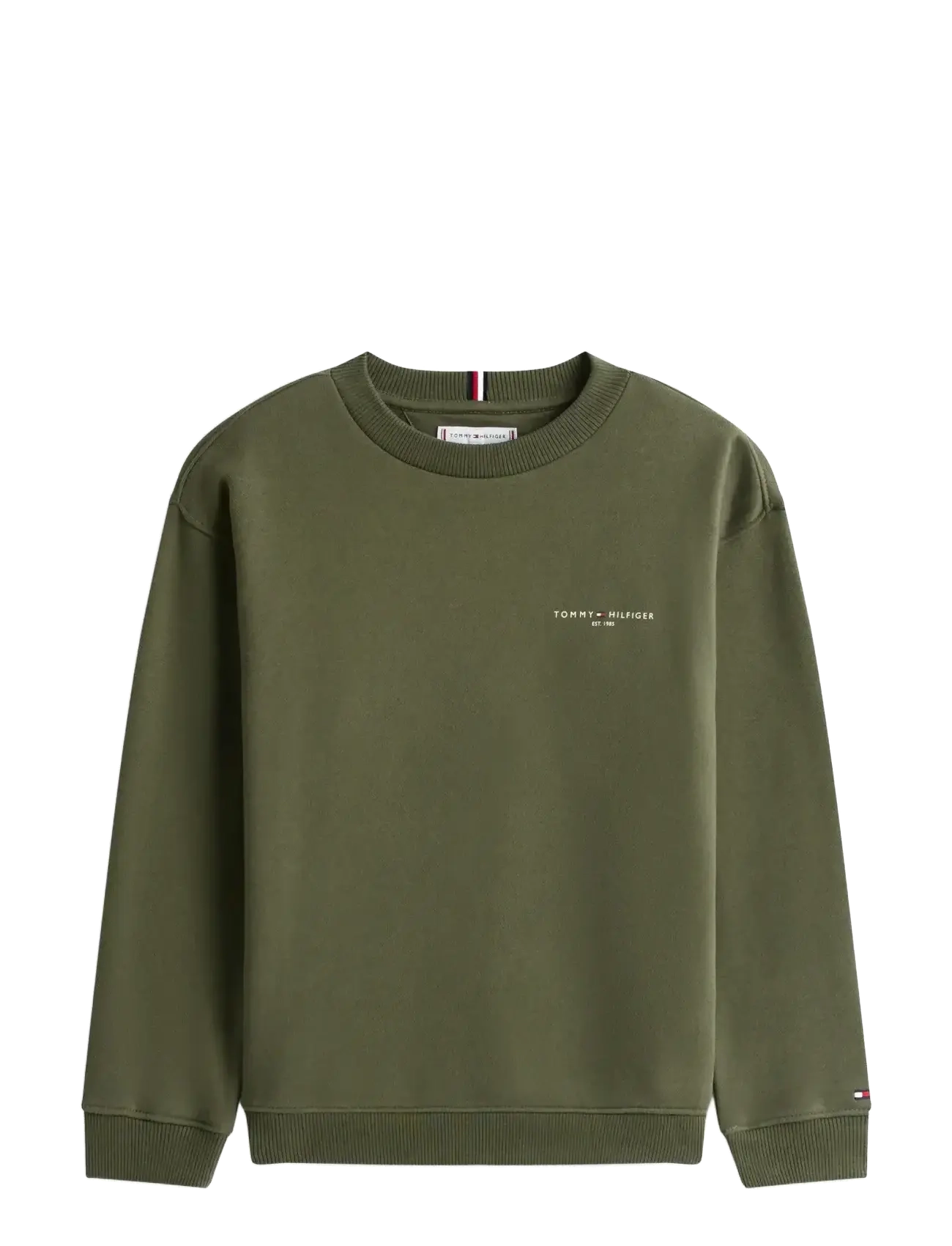 Tommy Hilfiger MINI CORP C-NECK SWEATSHIRT - Overdele - PEWTER GREEN / khaki/green