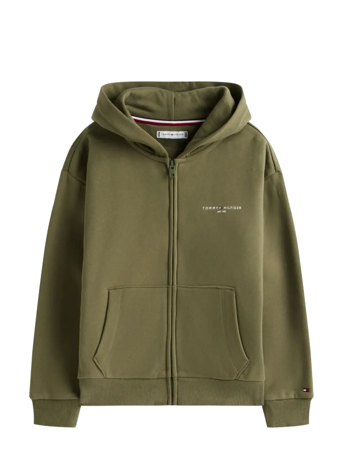 Tommy Hilfiger MINI CORP ZIP THROUGH HOODIE - Sweatshirts & Hættetrøjer - BATTLE GREEN / khaki/green